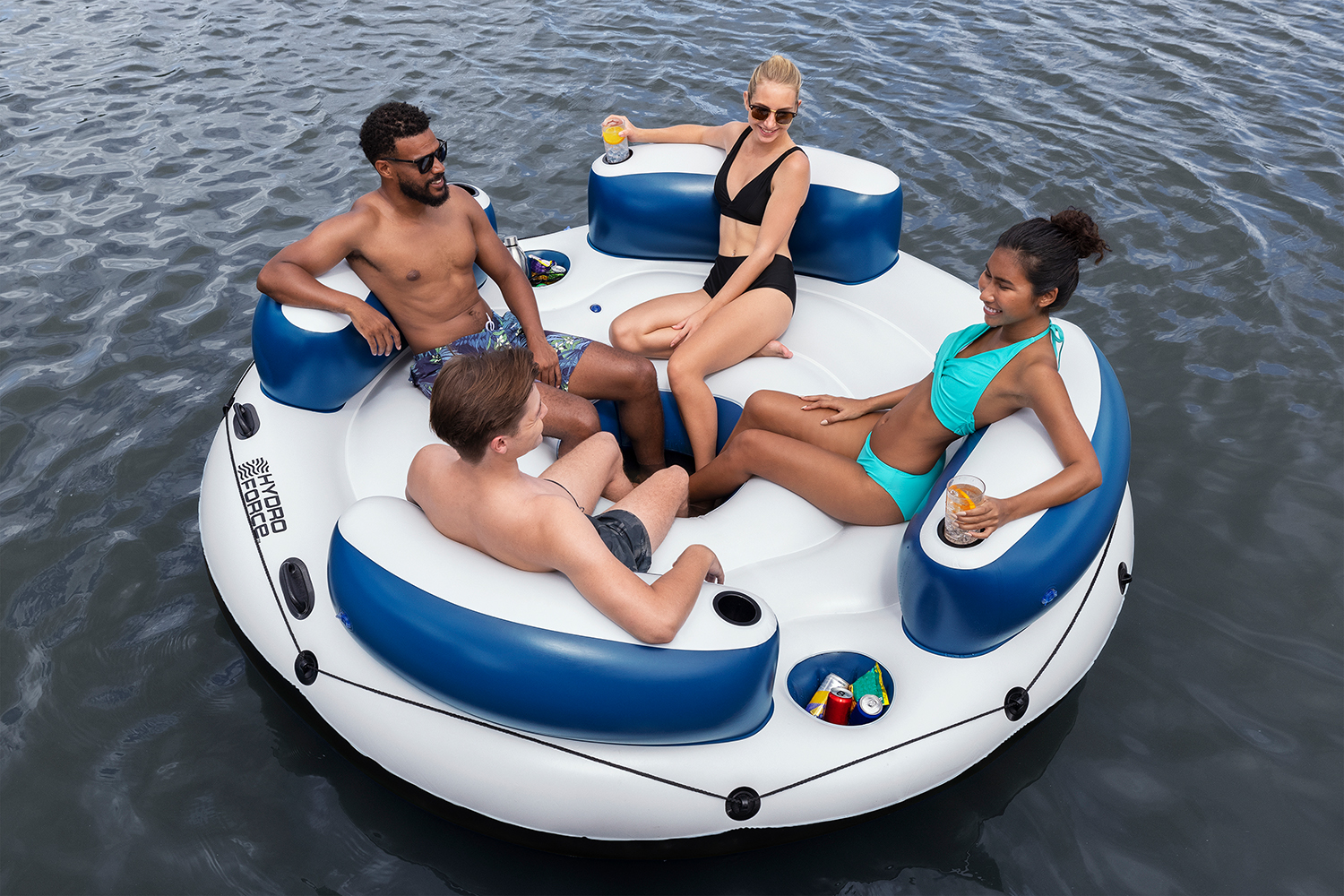 Hydro-Force™ 4 Personen Badeinsel Lazy Dayz™ Ø 256 cm