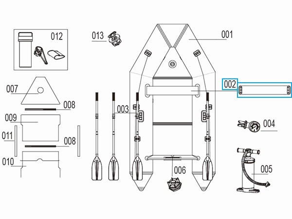 Bestway® Spare Part Bench Seat for Hydro-Force™ sport boat Caspian Pro & Mirovia Pro