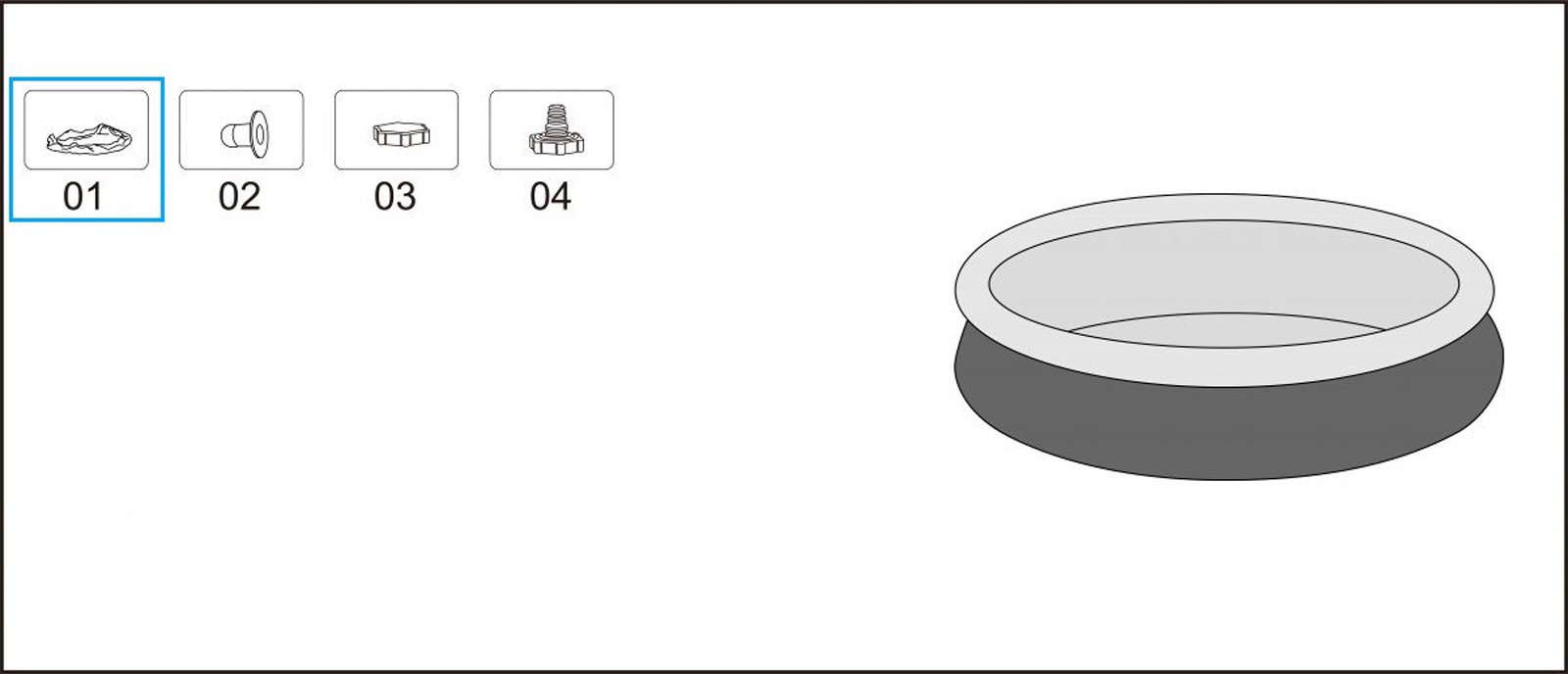 Bestway® Spare Part Pool liner (blue) for Fast Set™ pool, 457 x 84 cm, round Bestway® Spare Part Pool liner (blue) for Fast Set™ pool, 457 x 84 cm, round