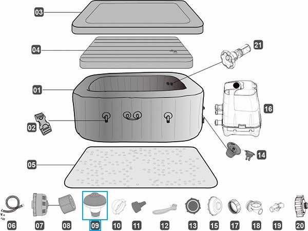 Bestway® Spare Part  5" Chemical Floater For SPA