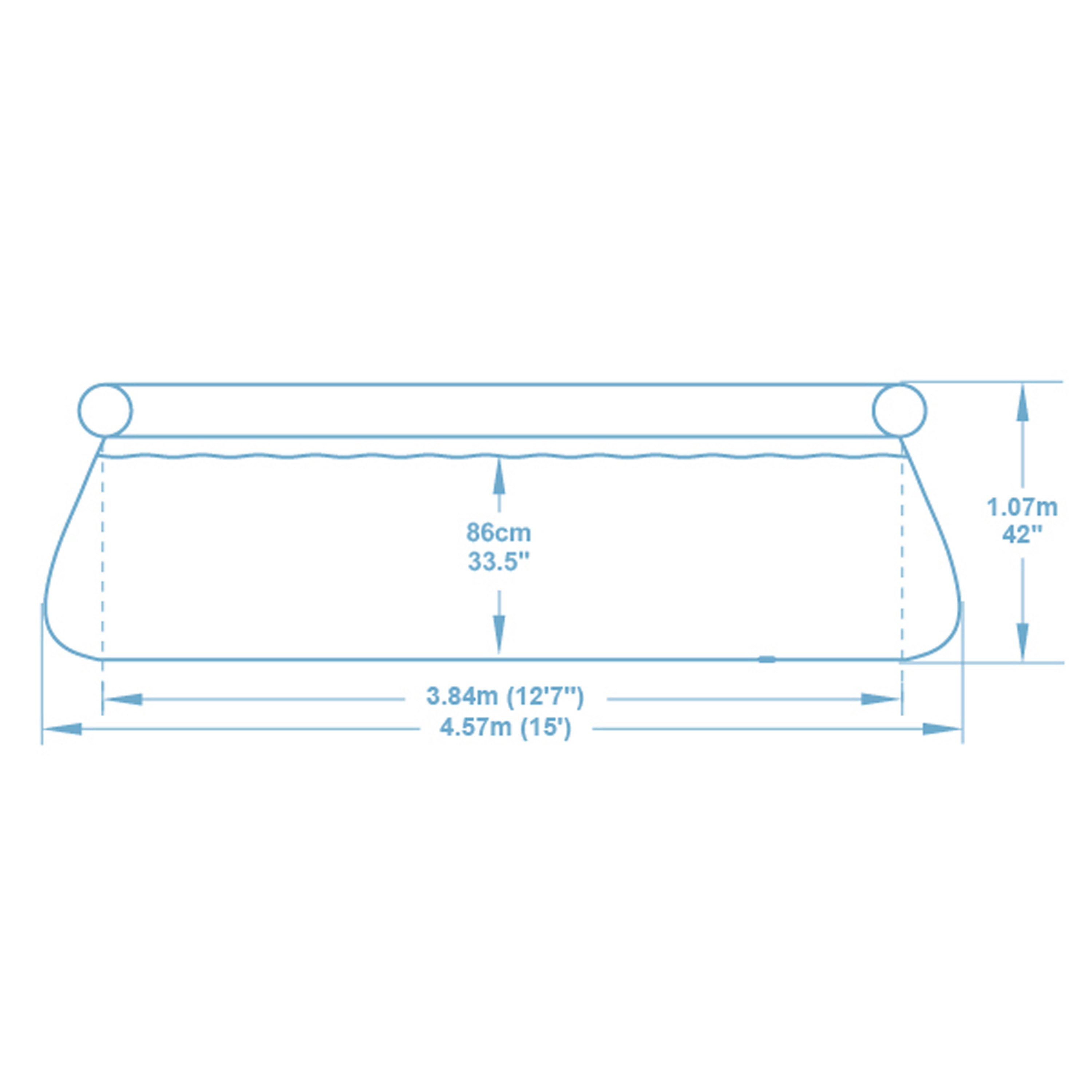 Fast Set™ Aufstellpool Set mit Filterpumpe Ø 457 x 107 cm, Rattan-Optik (Schiefergrau), rund