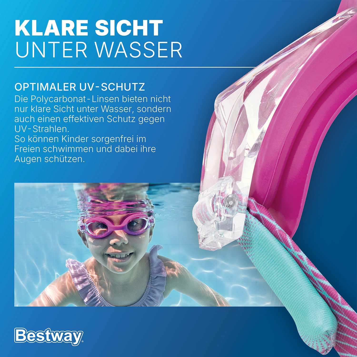 Schwimmbrille Splashflex™ ab 7 Jahren Pink