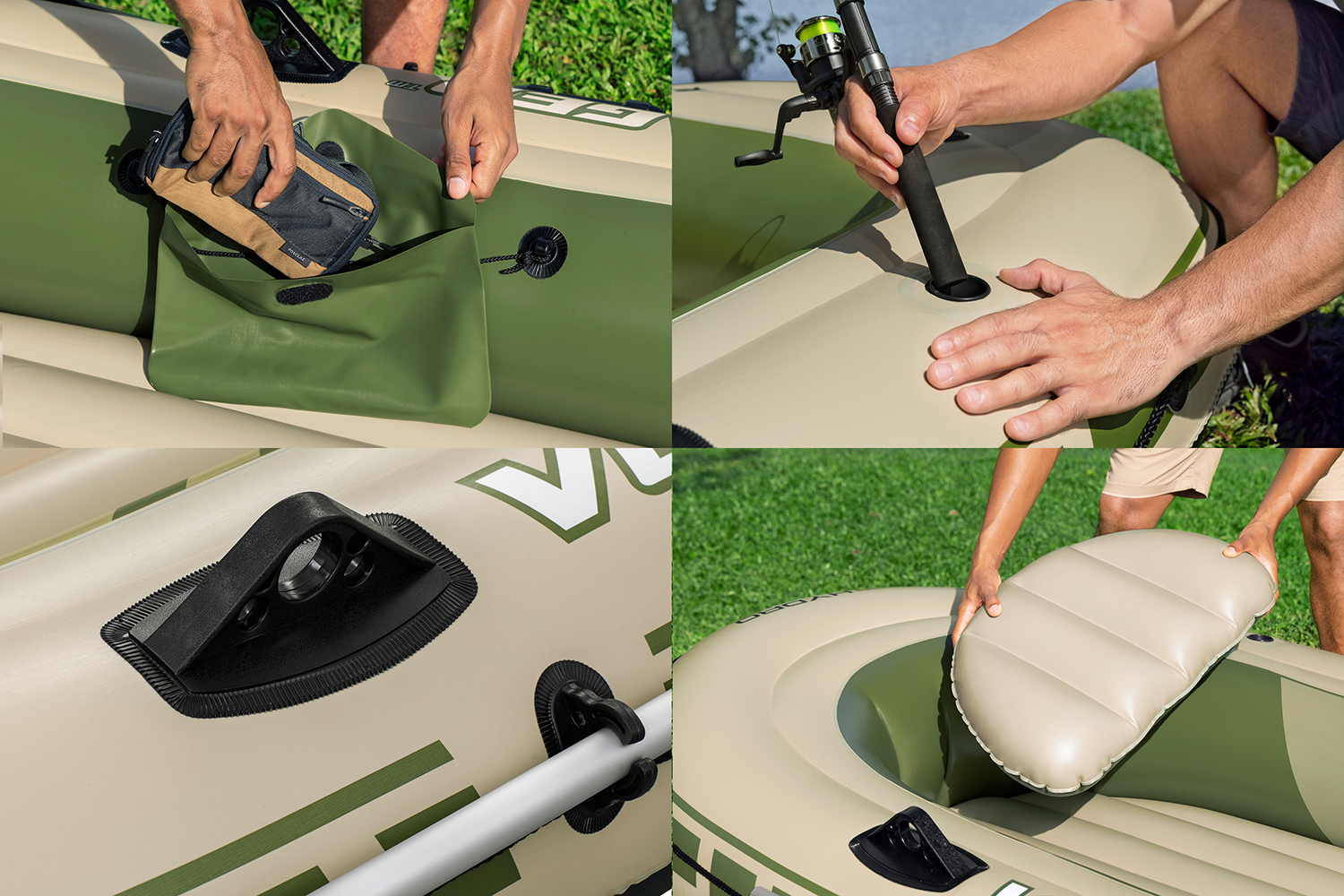 Hydro-Force™ Schlauchboot Komplett-Set Voyager™ X3 294 x 137 x 39 cm