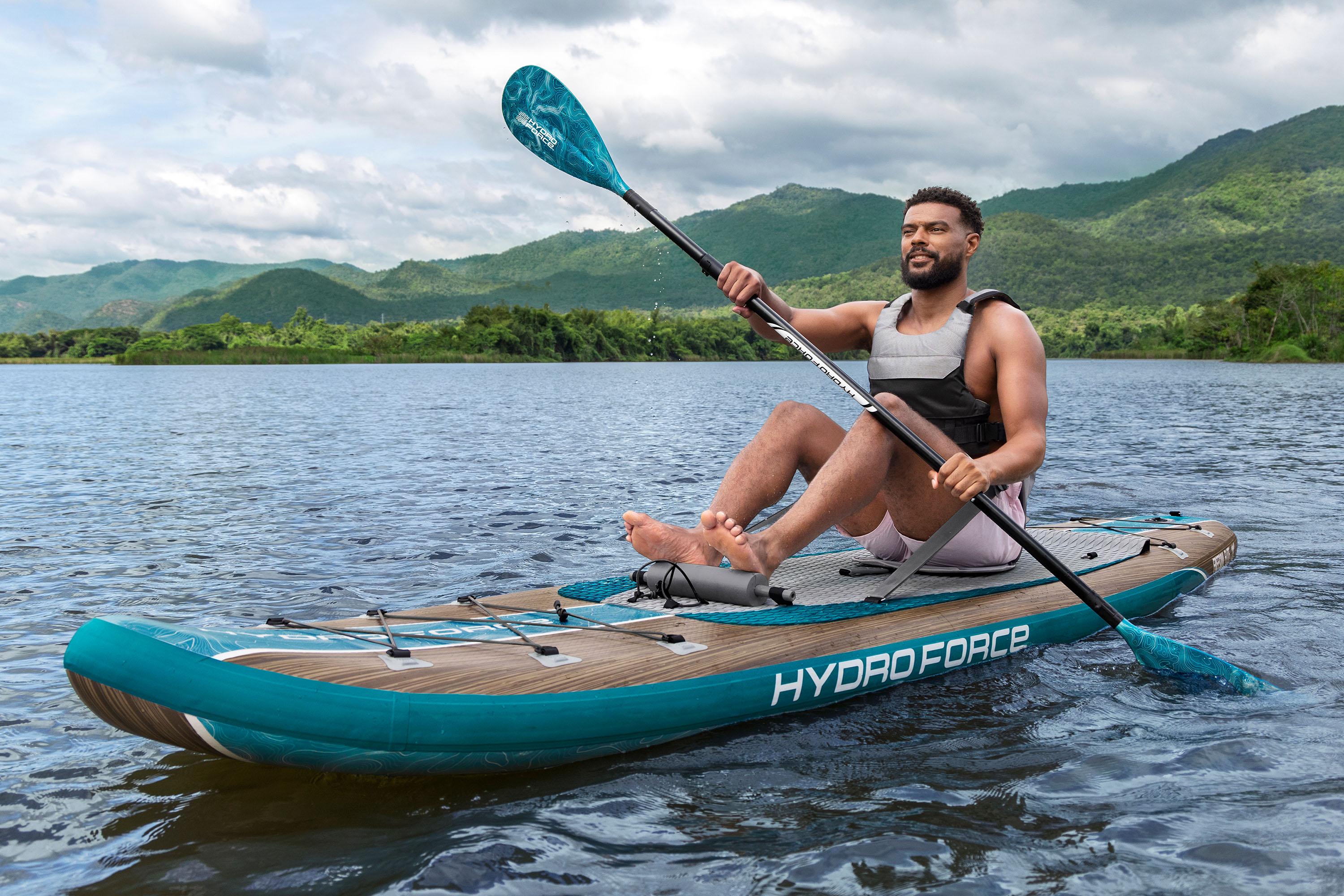 Hydro Force® SUP Allround Board-Set Freesoul Elite™ mit Sitz 335 x 84 x 15 cm