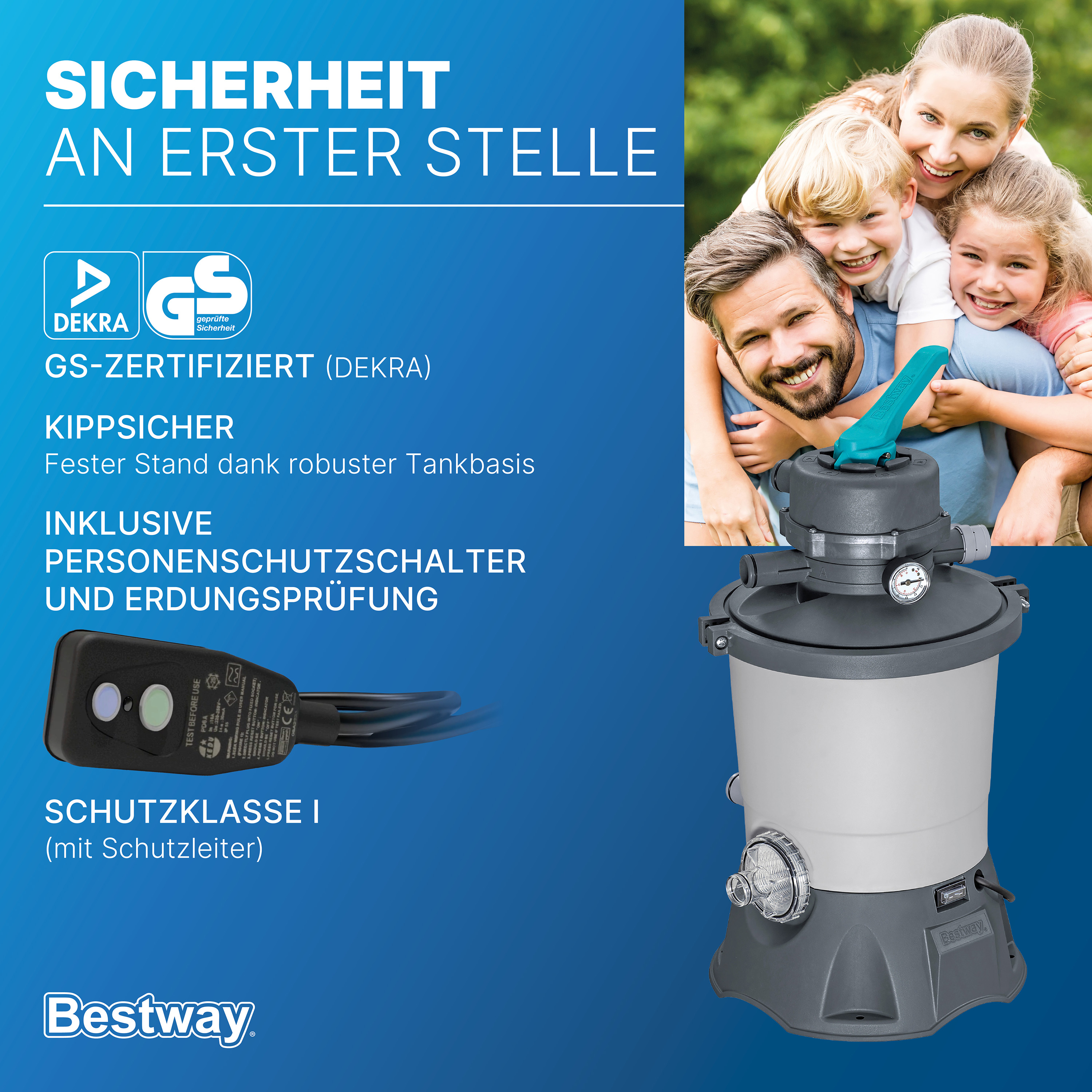 Sandfilteranlage 3.596 l/h, 85 W