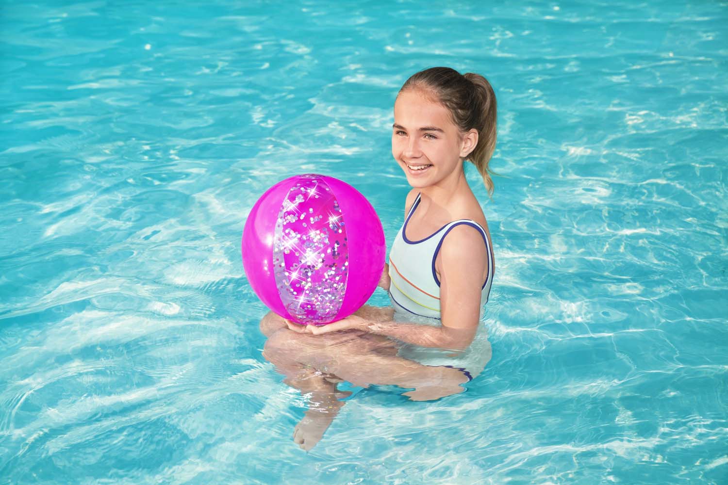 Wasserball Glitter Fusion 41 cm, sortiert