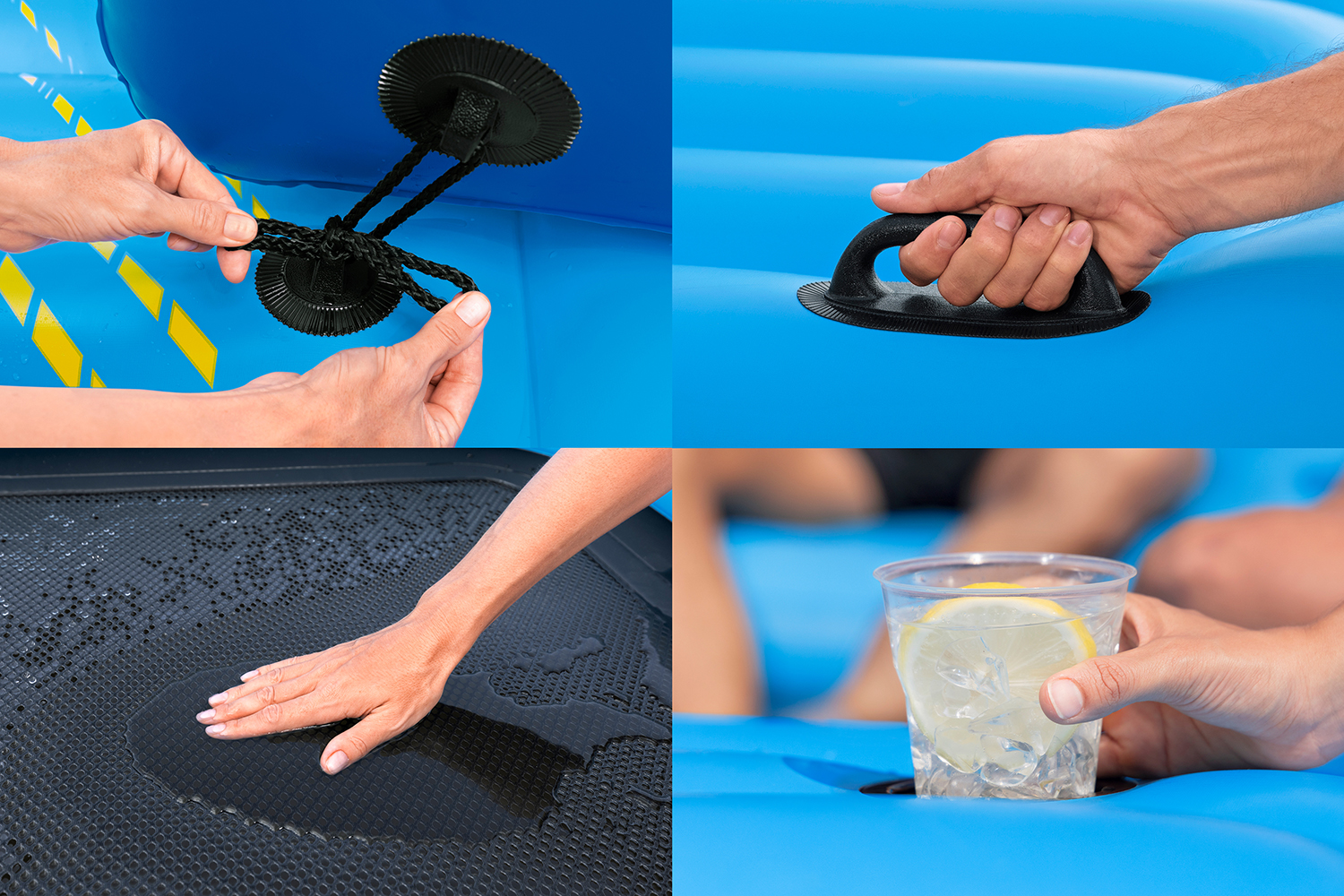 Badeinsel Summer Slide™ mit Wasserrutsche 376 x 311 cm