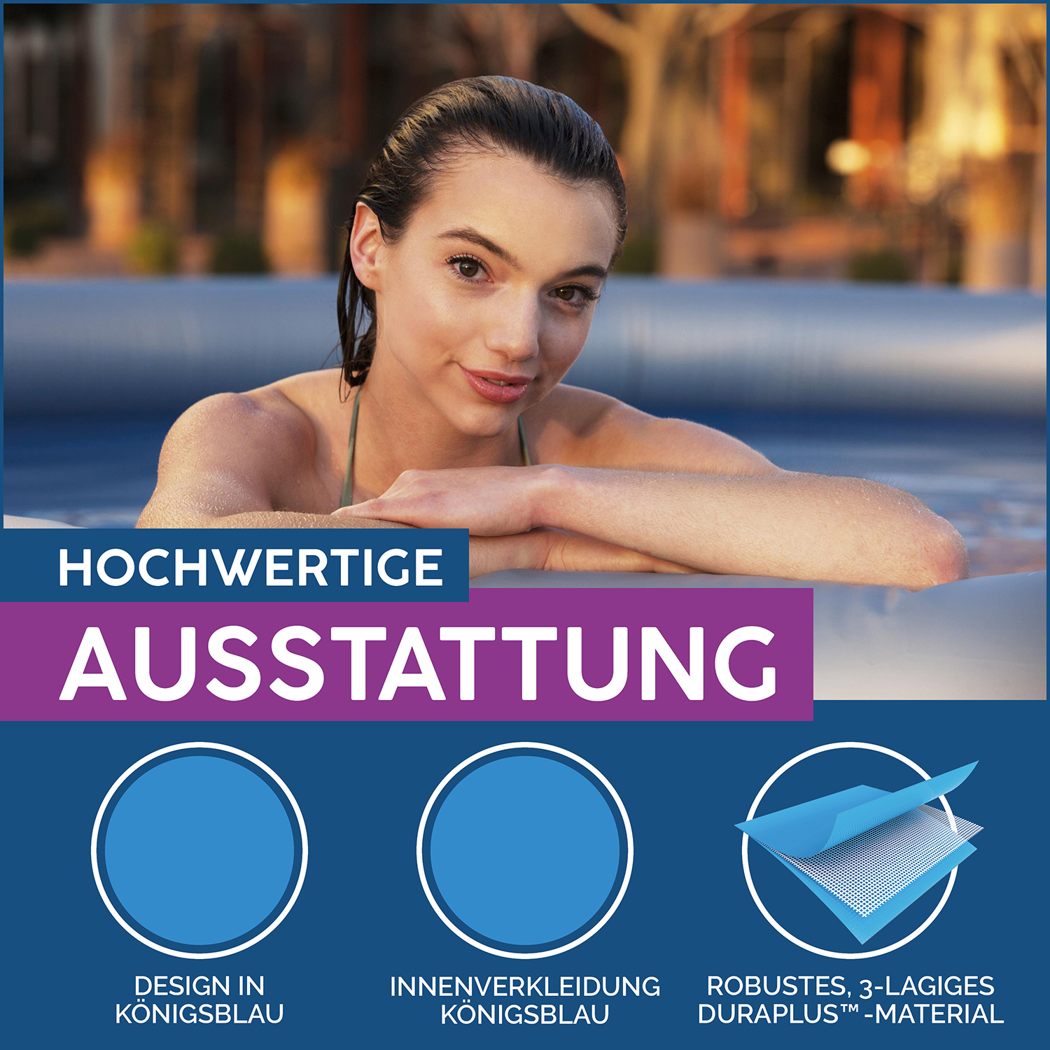 Fast Set™ Aufstellpool-Set mit Filterpumpe Ø 457 x 84 cm, blau, rund