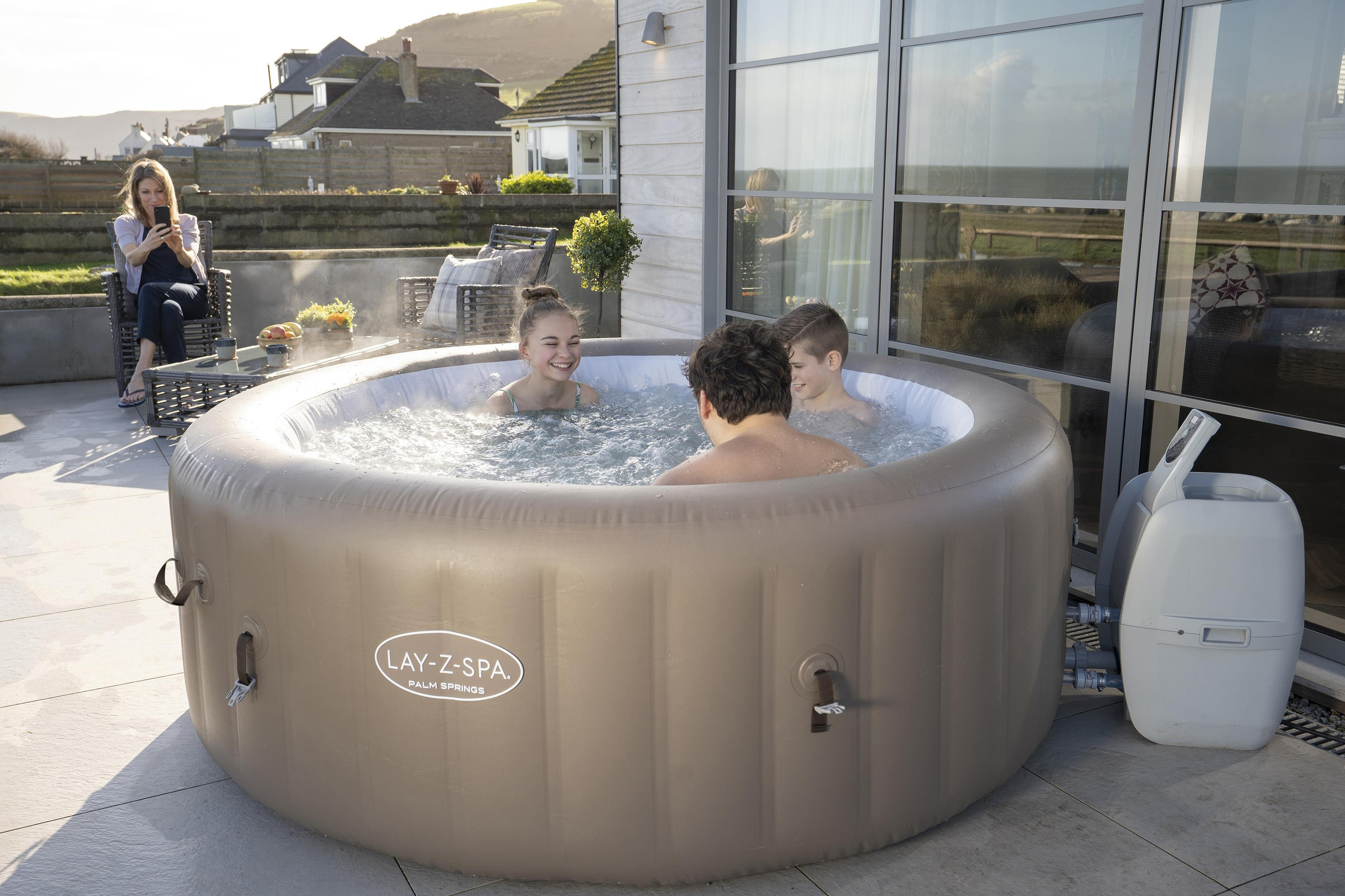 LAY-Z-SPA® Whirlpool Palm Springs AirJet™ Ø 196 x 71 cm, rund