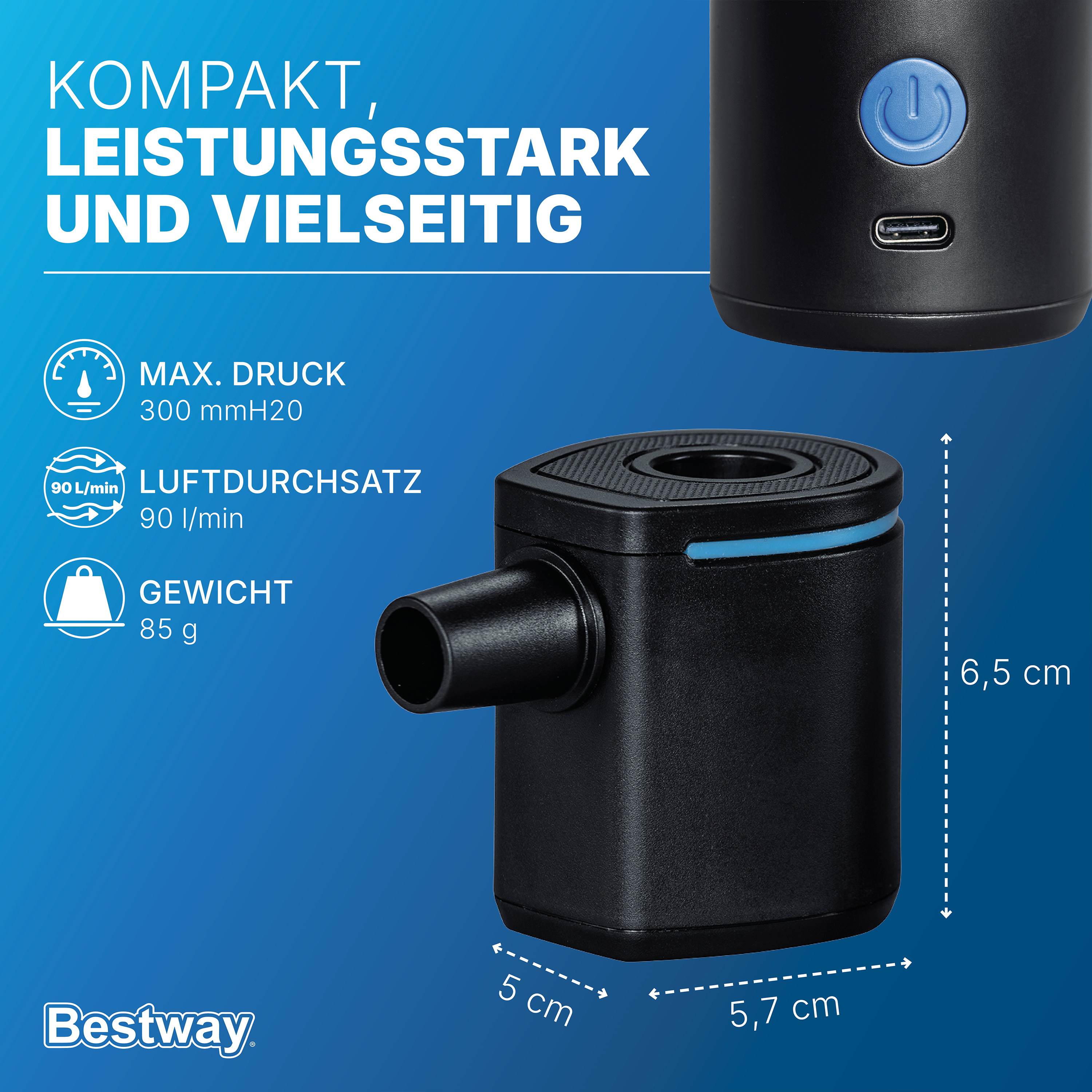 PowerTouch Pocket™ USB-Elektropumpe 90 l/min