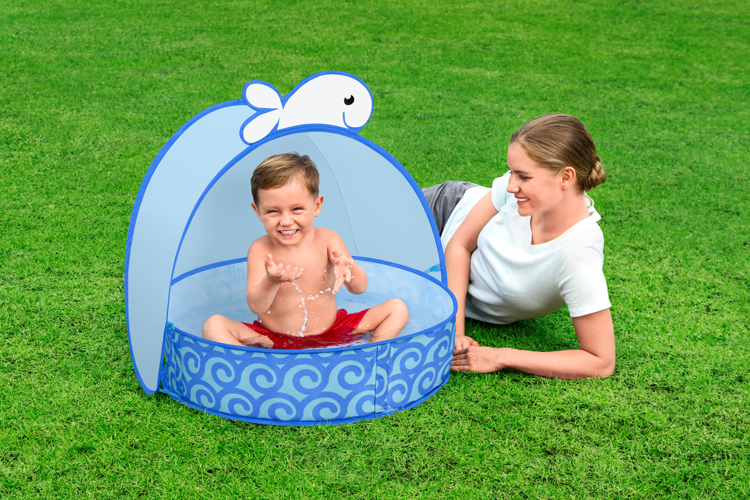 Pop-Up n' Splash™ Planschbecken mit Sonnenschutzdach 78 x 68 x 60 cm