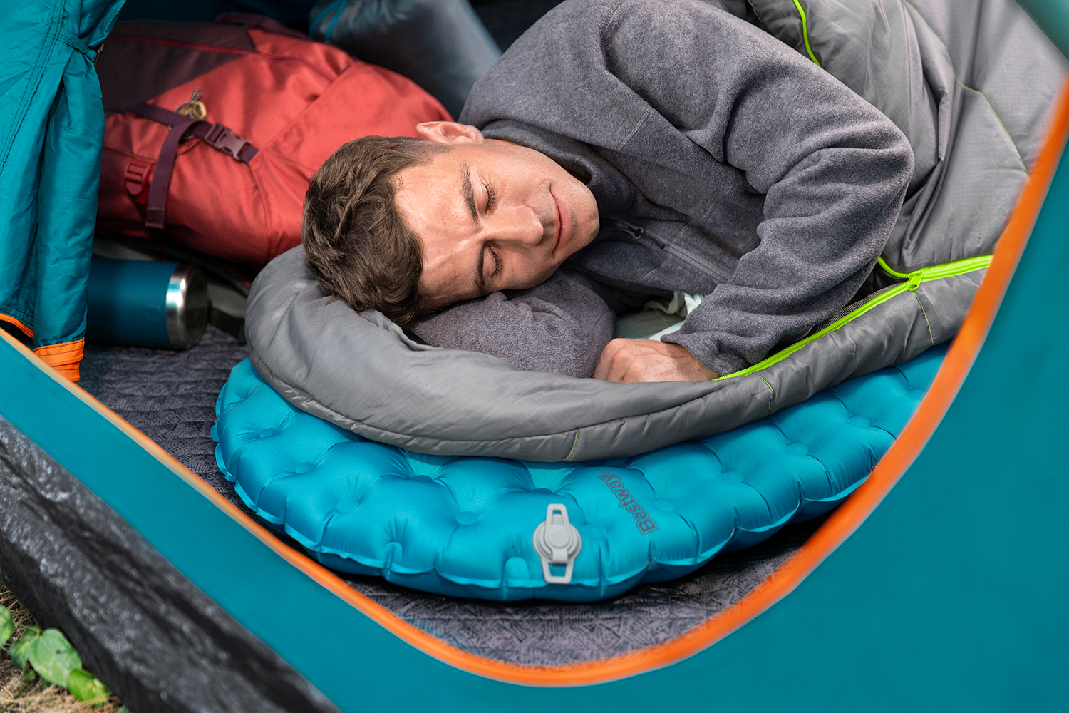 Aufblasbare Single-Isomatte AlpineLite™ für Mumienschlafsäcke 183 x 51 x 7,5 cm