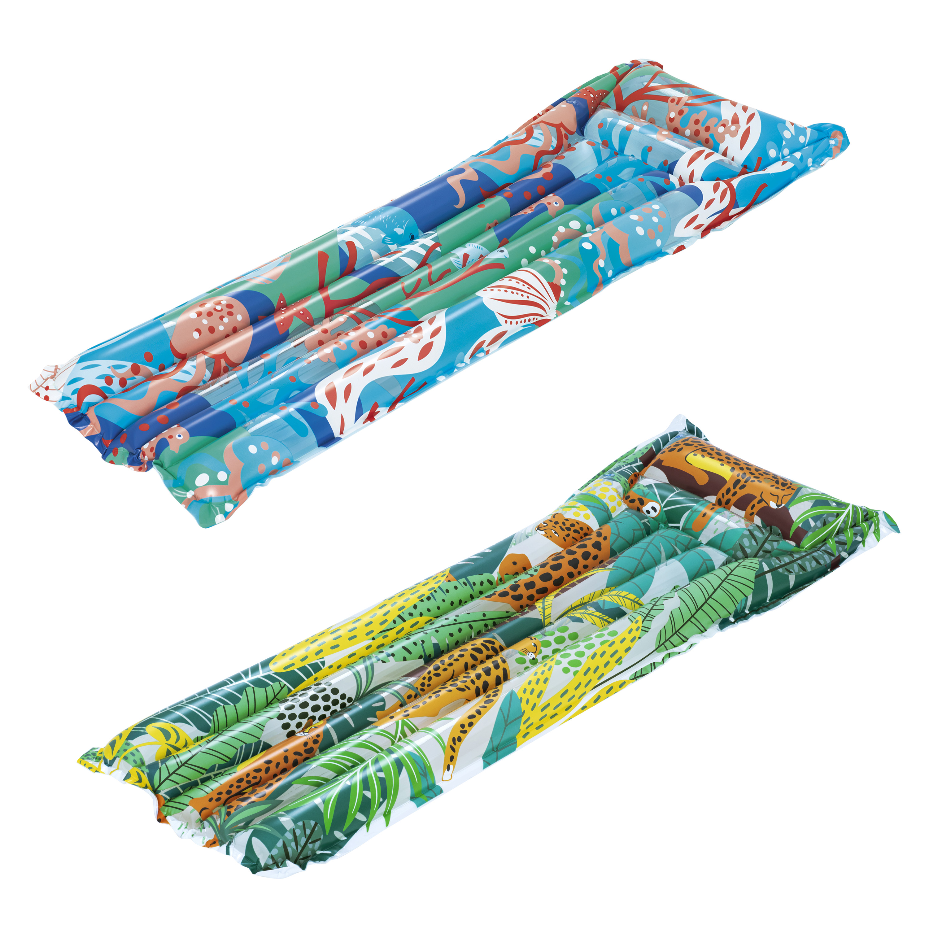 Luftmatratze Dschungelriff 170 x 54 x 15 cm, sortiert