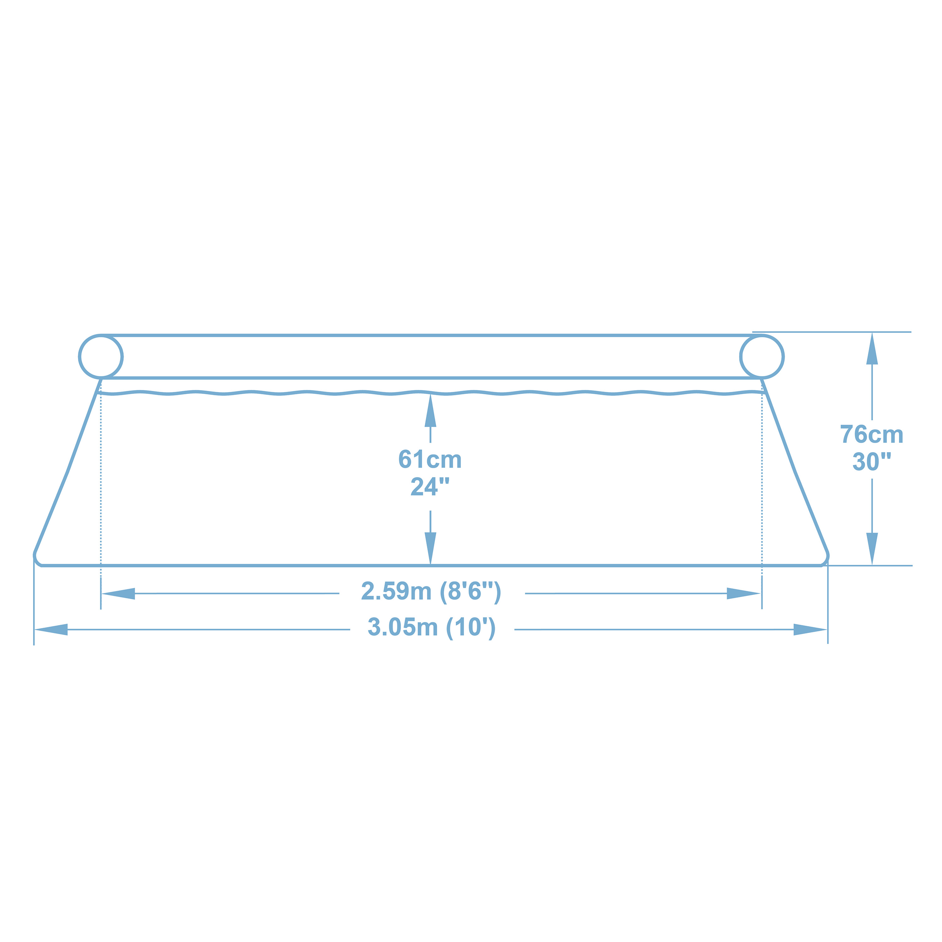 Fast Set™ Aufstellpool-Set mit Filterpumpe Ø 305 x 76 cm, blau, rund