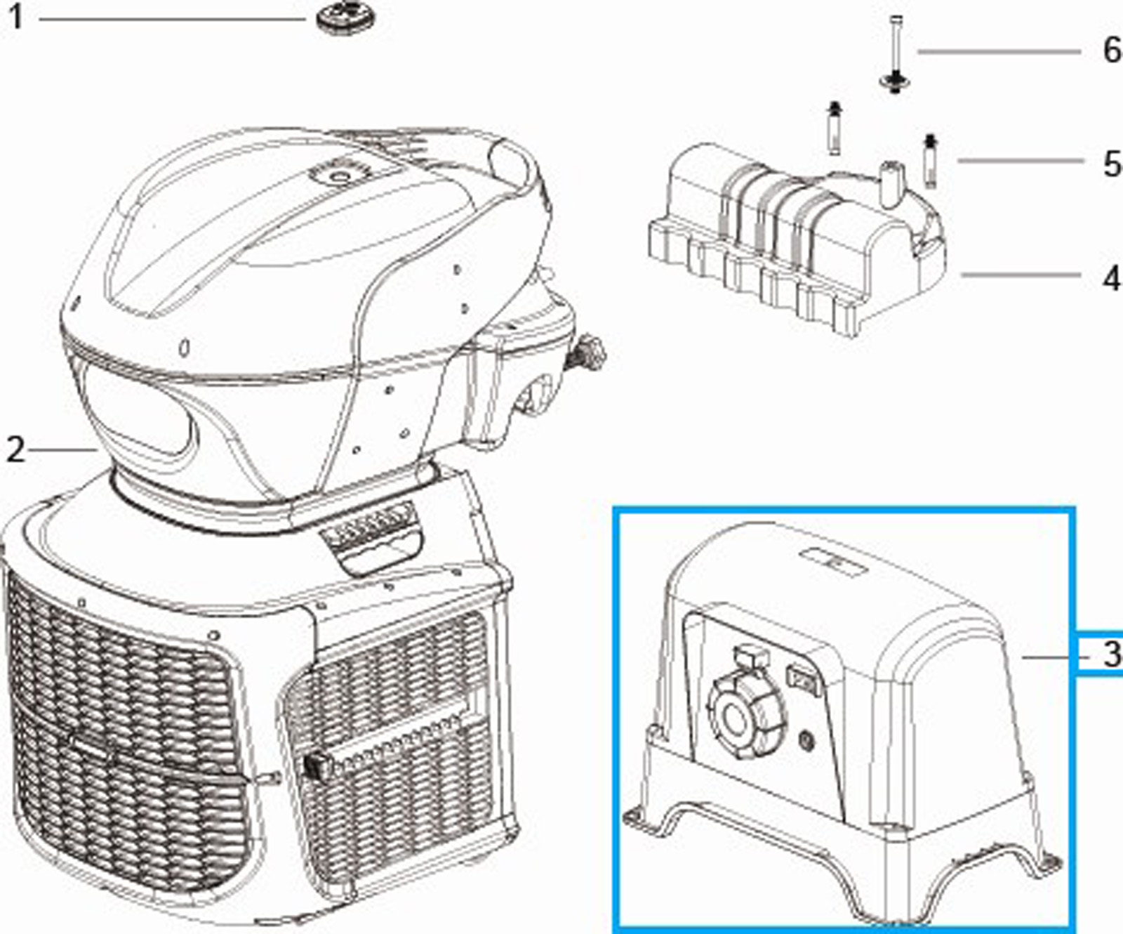 Bestway® Spare Part Transformer (blue / white) for Swimfinity™ fitness system (58517)