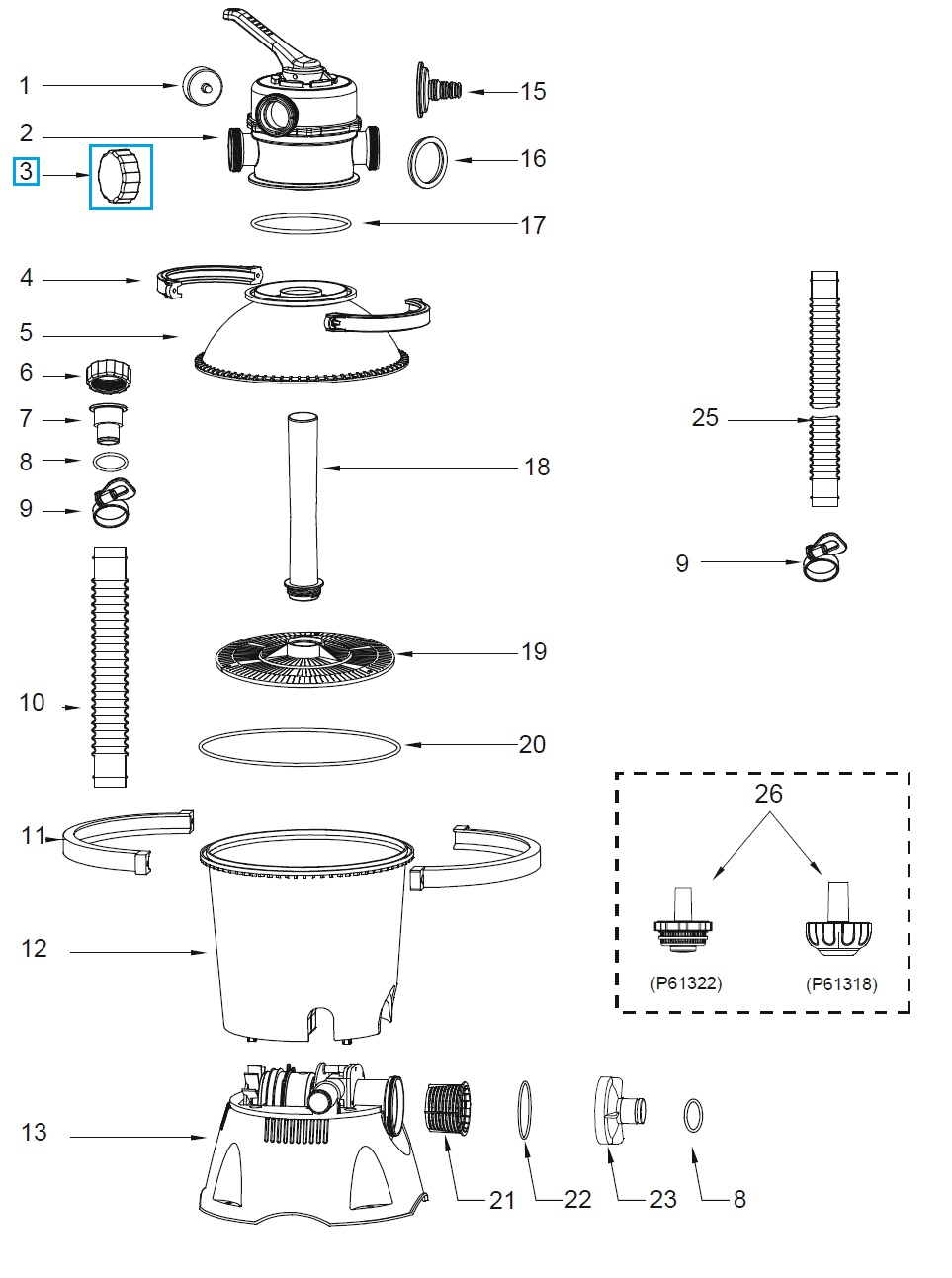 Bestway® Spare Part Drain outlet cover (orange) for Flowclear™ sand filter unit Bestway® Spare Part Drain outlet cover (orange) for Flowclear™ sand filter unit