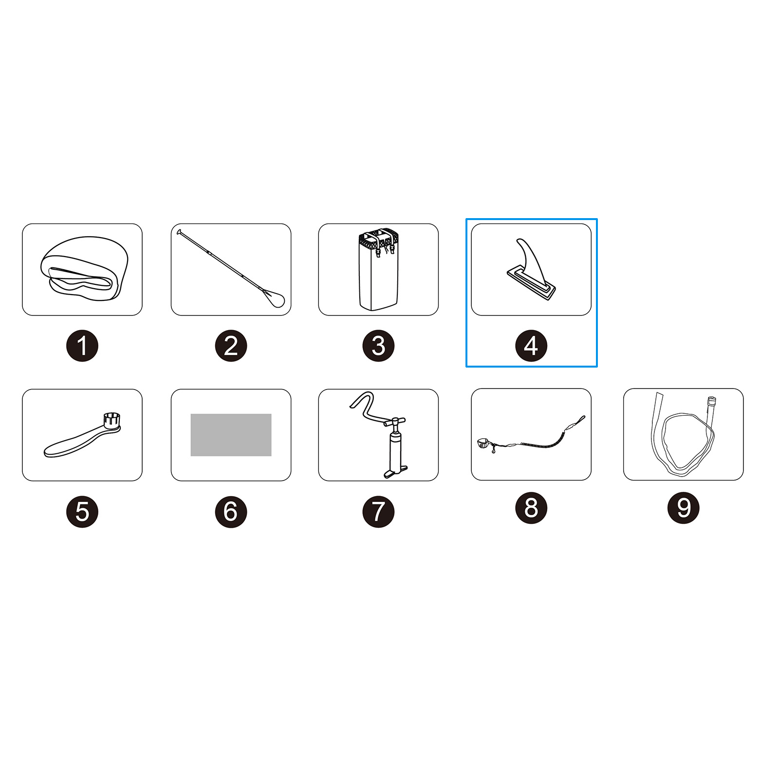 Bestway® Ersatzteil Finne (abnehmbar) für Hydro-Force™ SUP's 6532 - Serie 2025