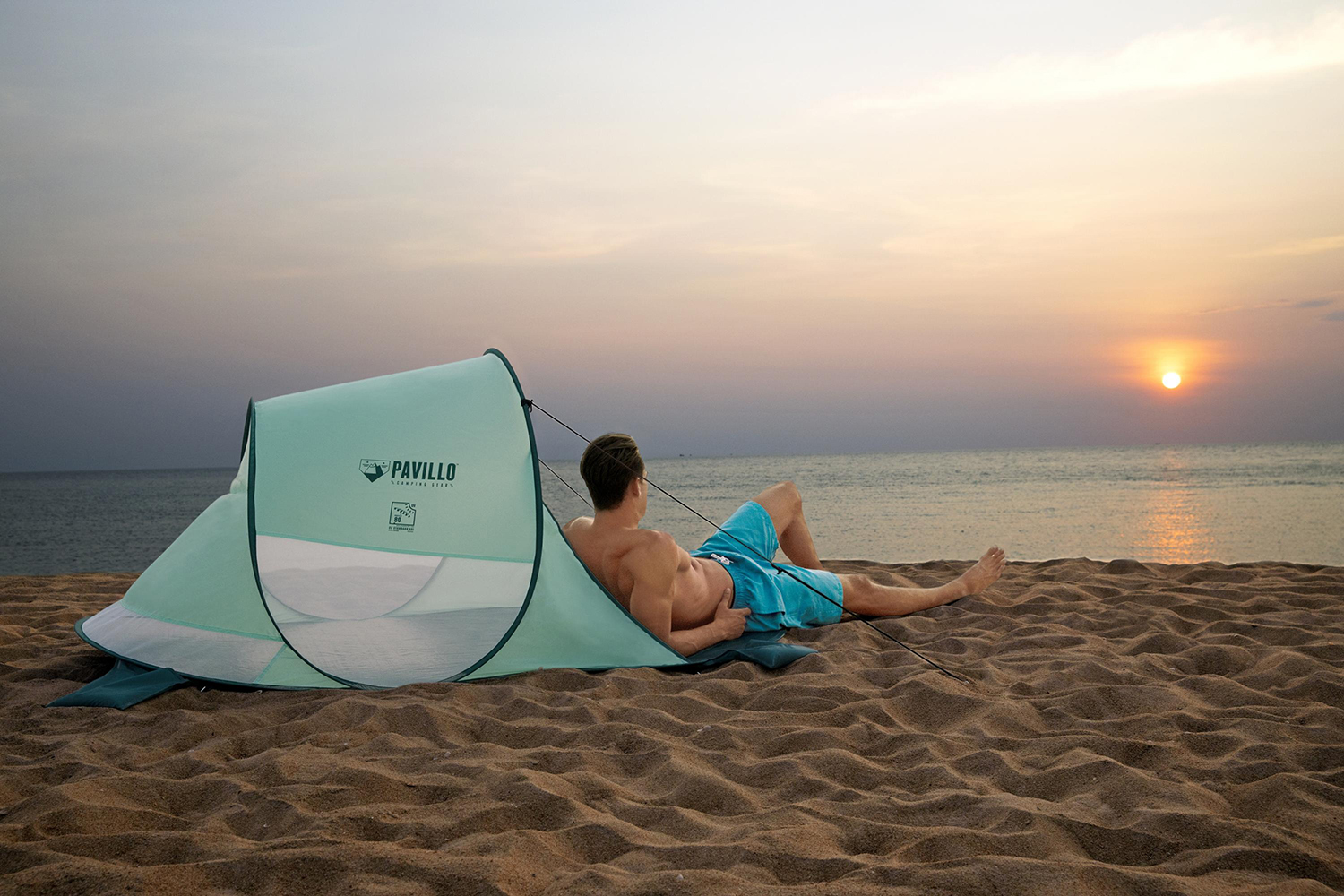 Pavillo™ Pop-Up Strandmuschel Beach Quick 2 200 x 120 x 90 cm 