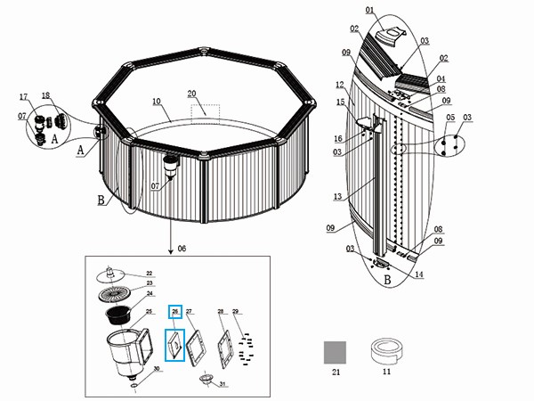 Bestway® Spare Part Skimmer board (white) for various Hydrium™ steel wall pools (until 2021) Bestway® Spare Part Skimmer board (white) for various Hydrium™ steel wall pools (until 2021)