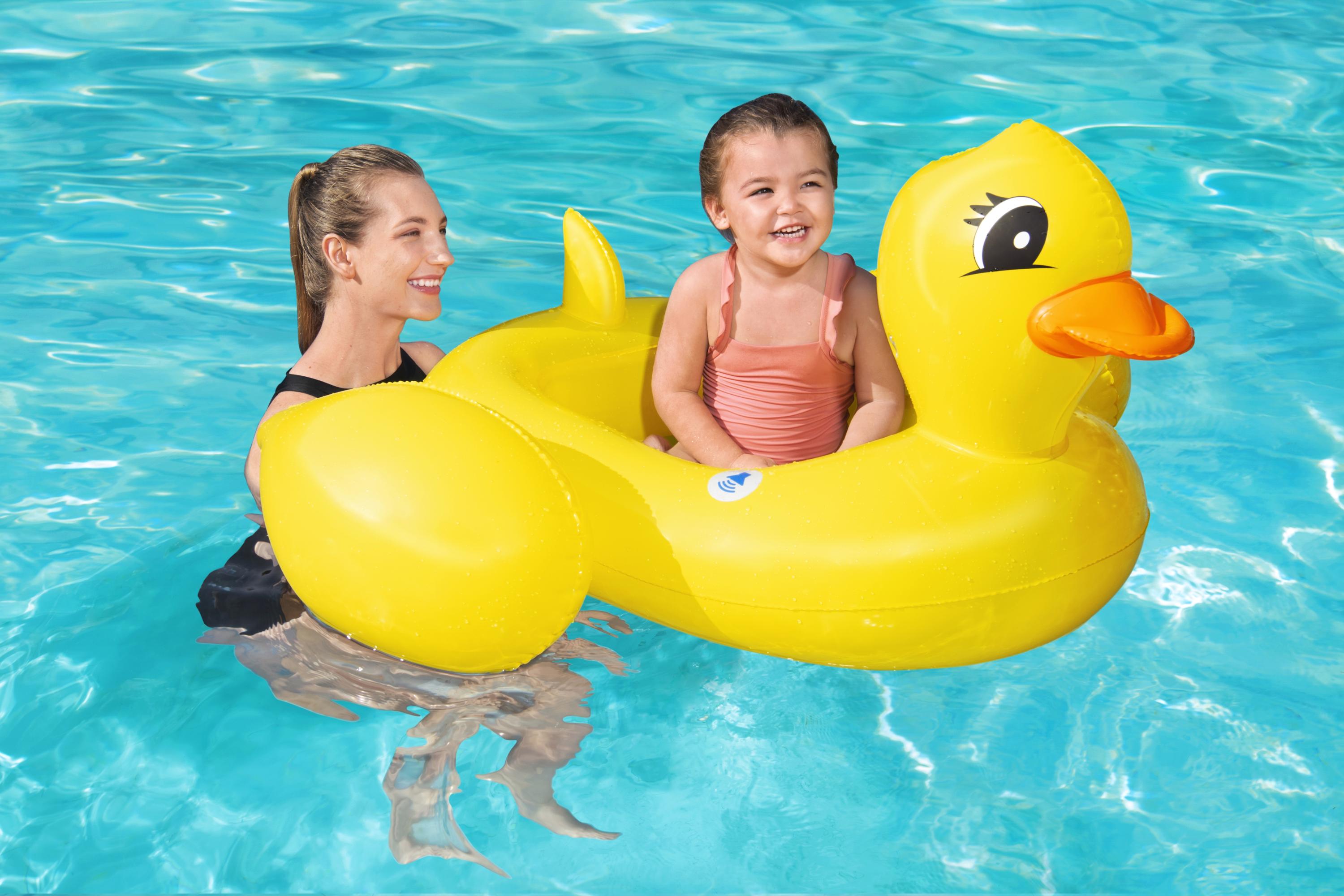 Funspeakers™ Kinder Schlauchboot Ente mit integriertem Lautsprecher 102 x 99 cm