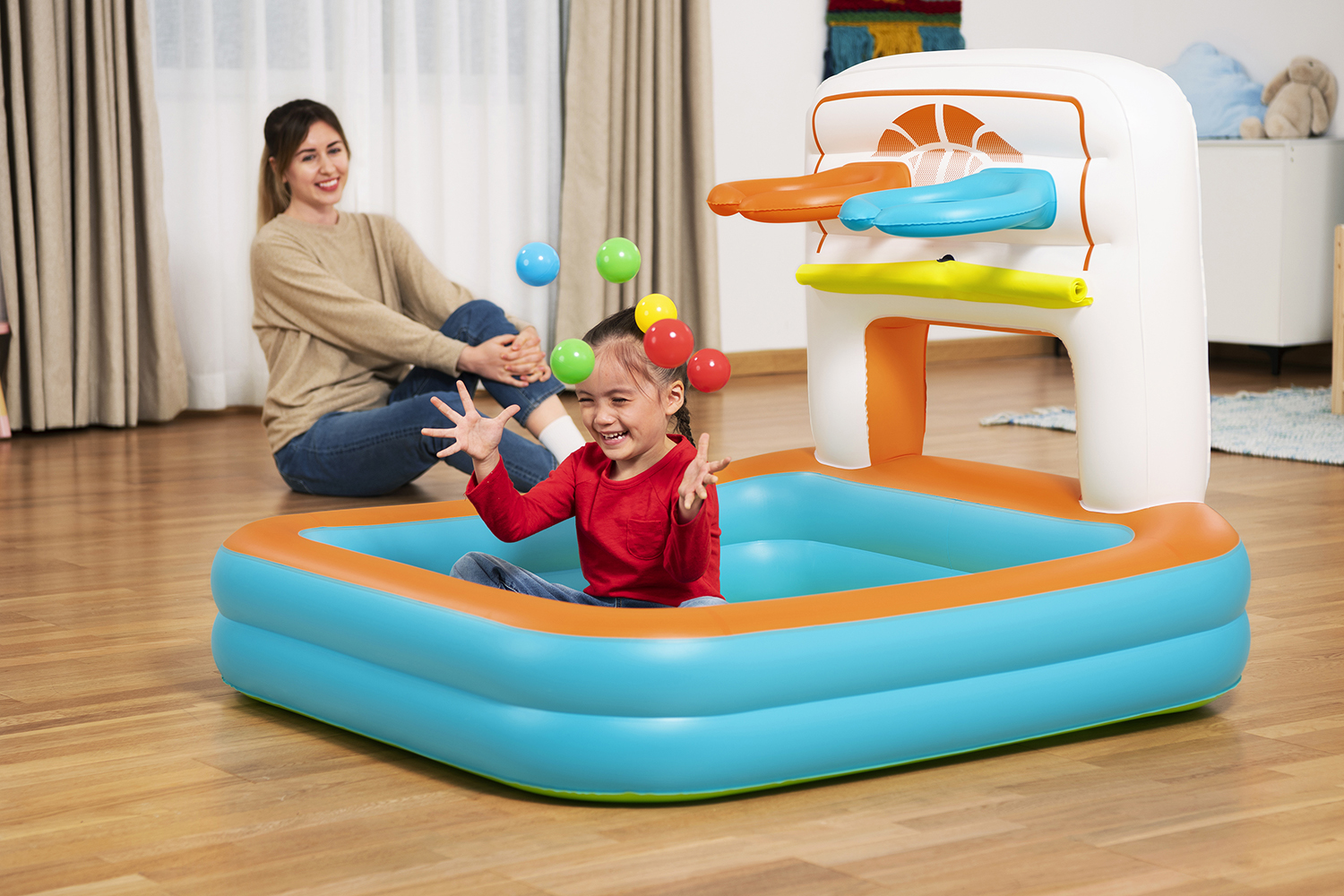 3-in-1-Bällebad Kick 'n Swish™ 120 x 107 x 84 cm