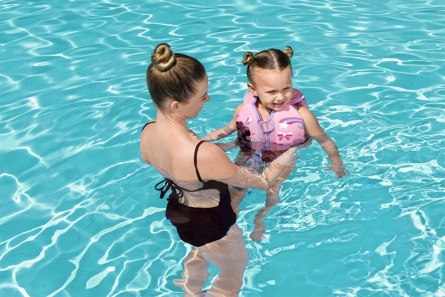 Swim Safe ABC™ Disney Junior® Schwimmweste mit Textilbezug Stufe B  Minnie Mouse, 1-3 Jahre