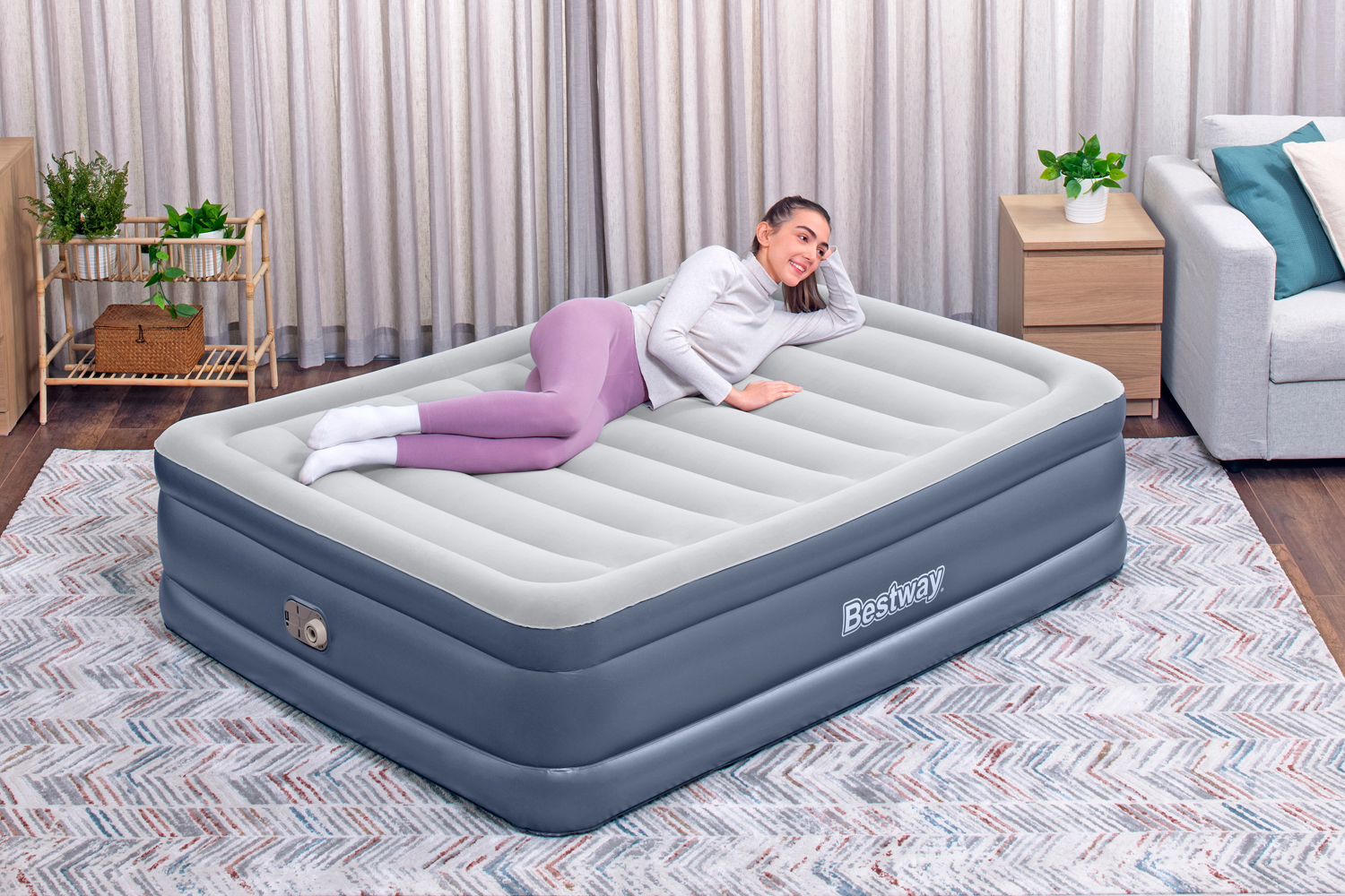 TriTech™ Doppelluftbett mit integrierter Elektropumpe 203 x 152 x 51 cm