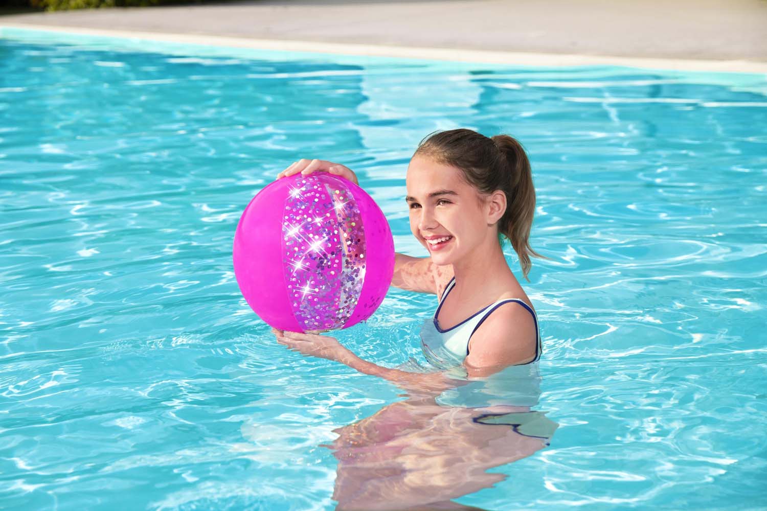 Wasserball Glitter Fusion 41 cm, sortiert