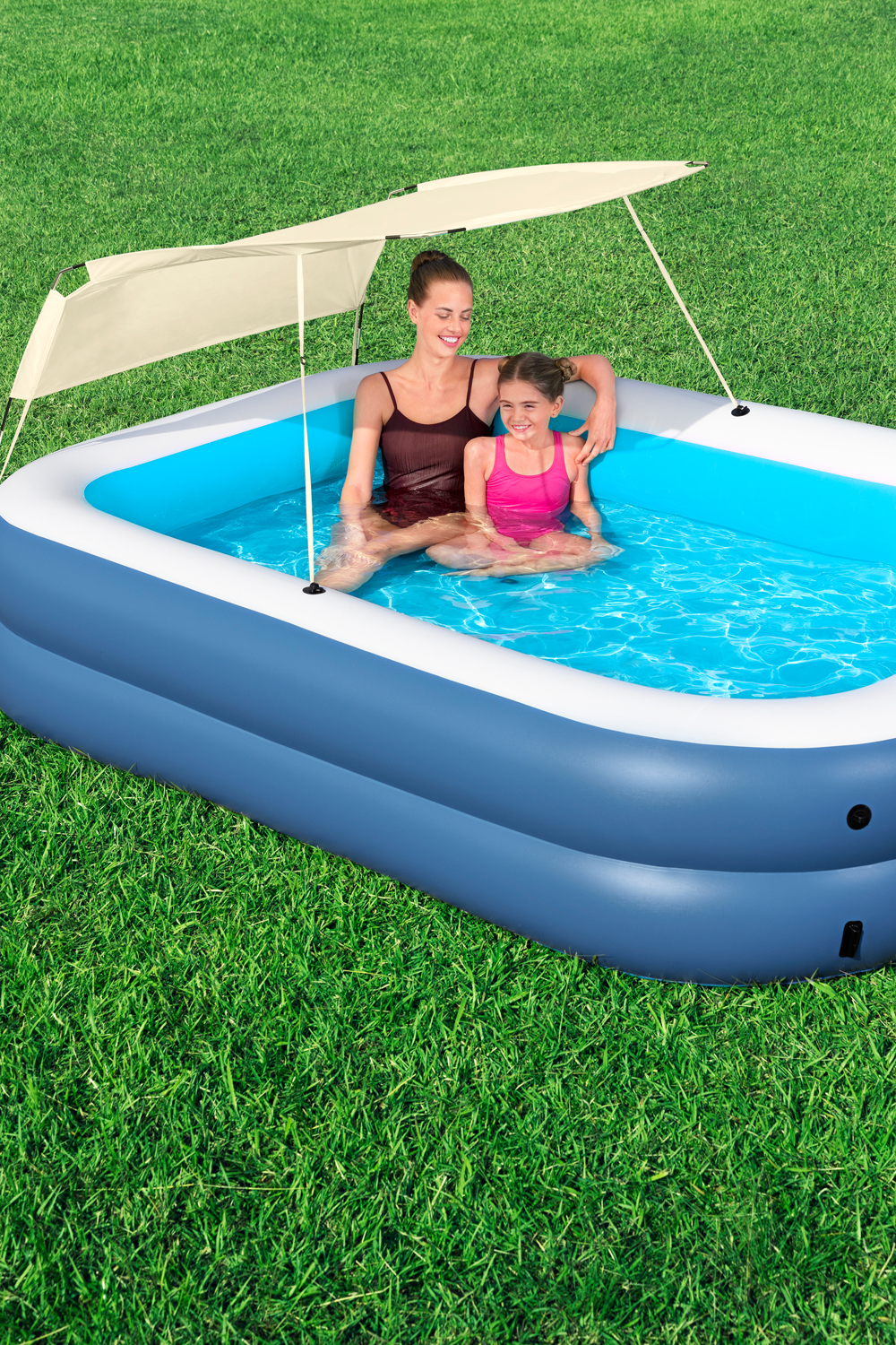 Family Pool Summer Bliss™ mit Sonnenschutzdach 254 x 178 x 140 cm