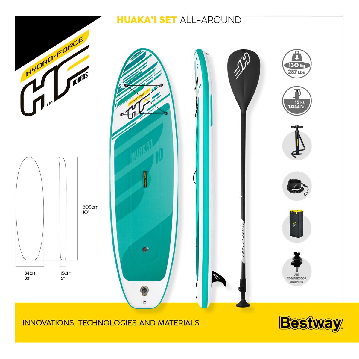Hydro-Force™ SUP Allround Board-Set HuaKa'i 305 x 84 x 15 cm
