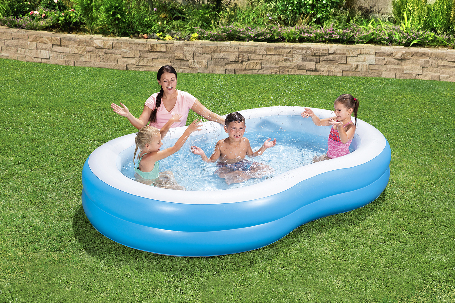 Bestway® 8'7" x 62" x 18"/2.62m x 1.57m x 46cm The Big Lagoon Family Pool