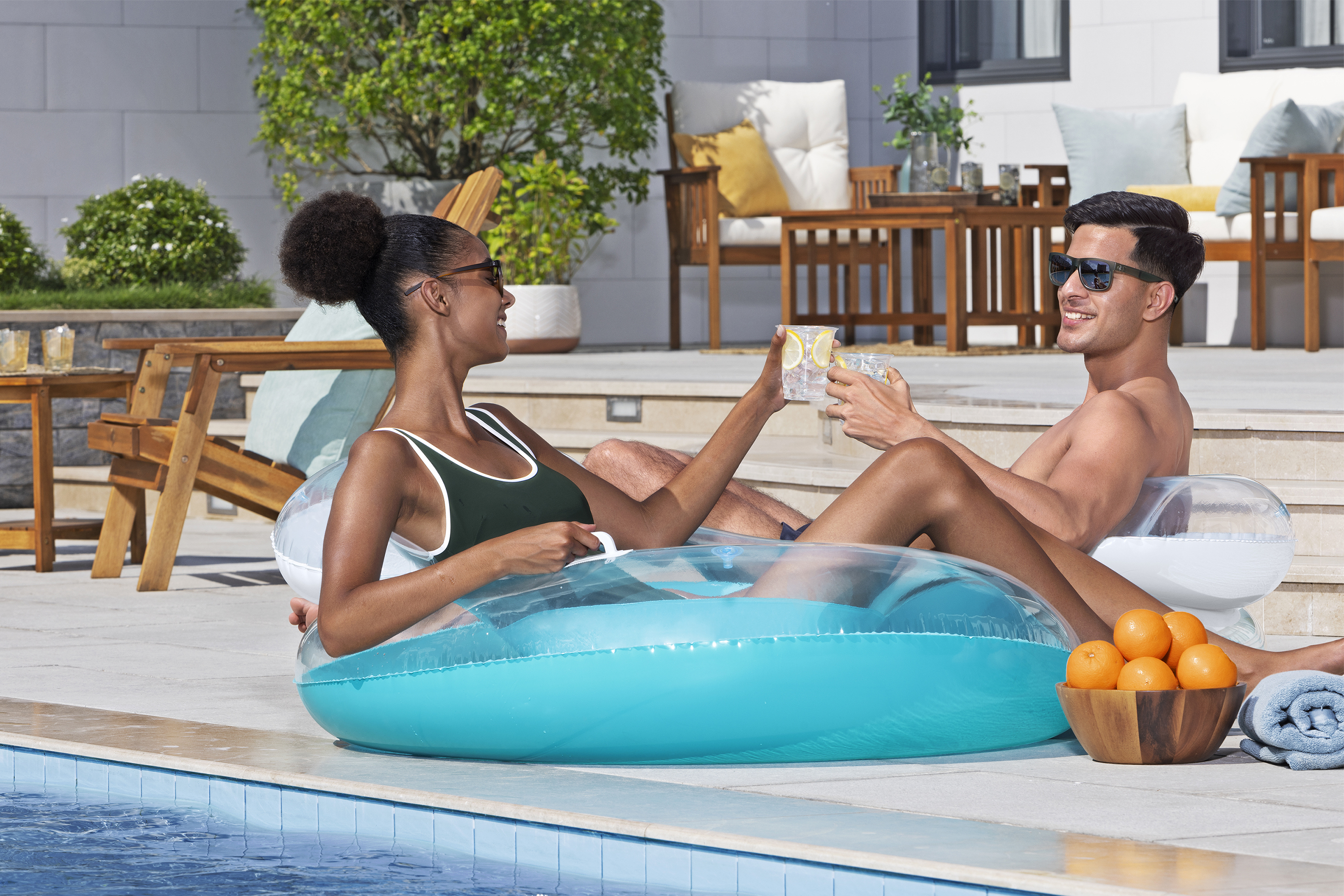 2 Personen Schwimmring Cool Comfort™ mit Rückenlehne 171 x 104 x 47 cm