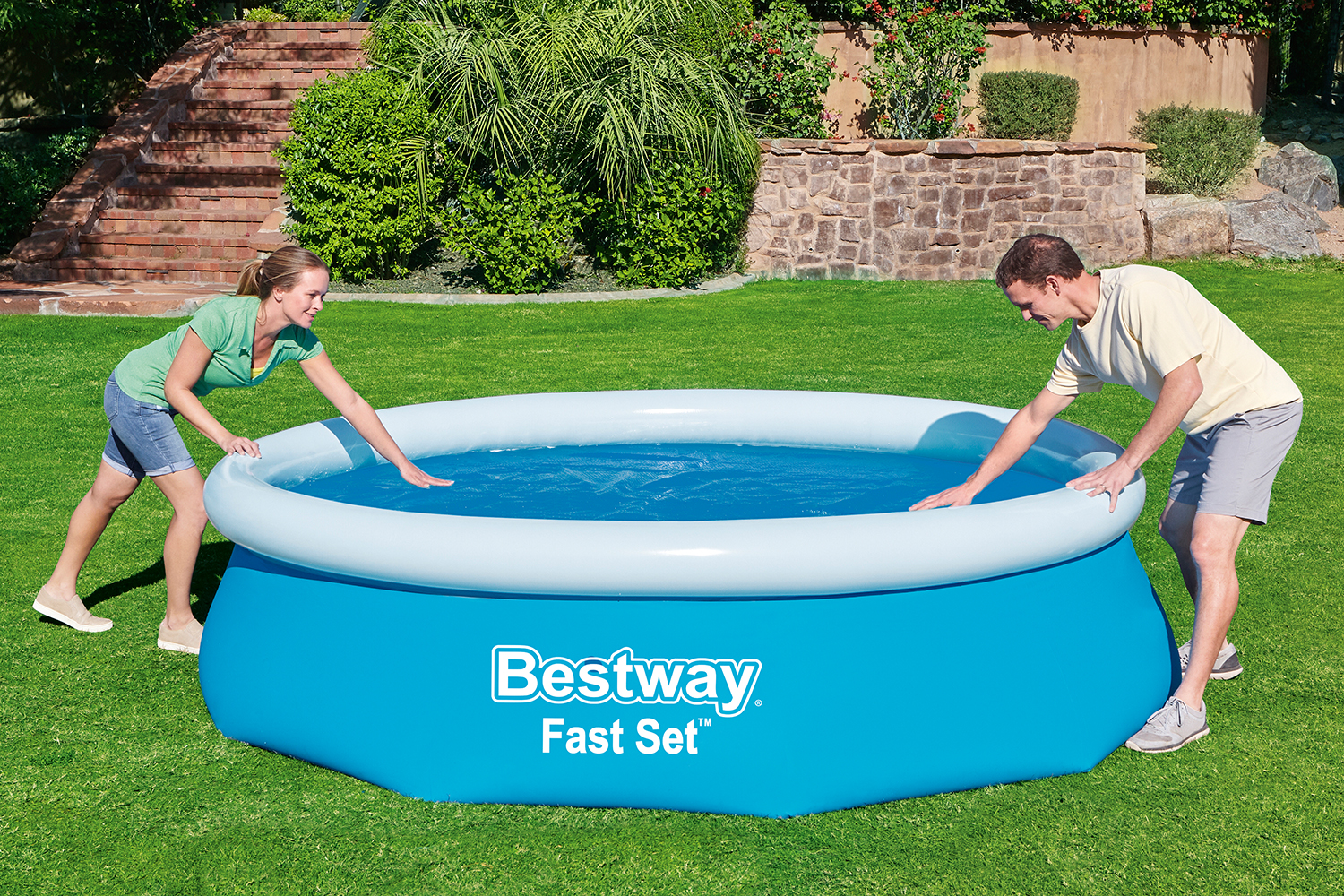 PE Solarabdeckplane Ø 289 cm, blau, rund PE Solarabdeckplane Ø 289 cm, blau, rund