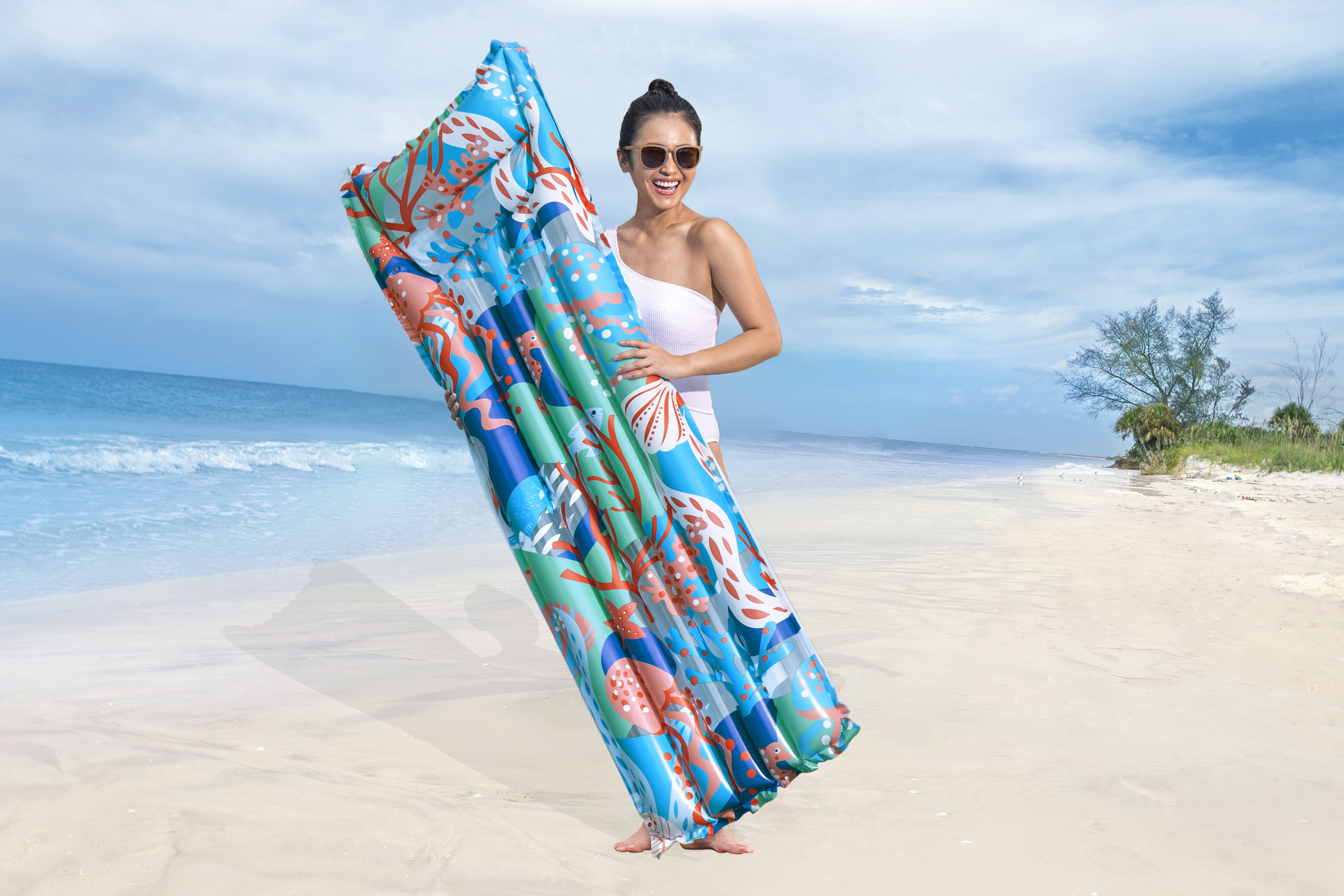 Luftmatratze Dschungelriff 170 x 54 x 15 cm, sortiert