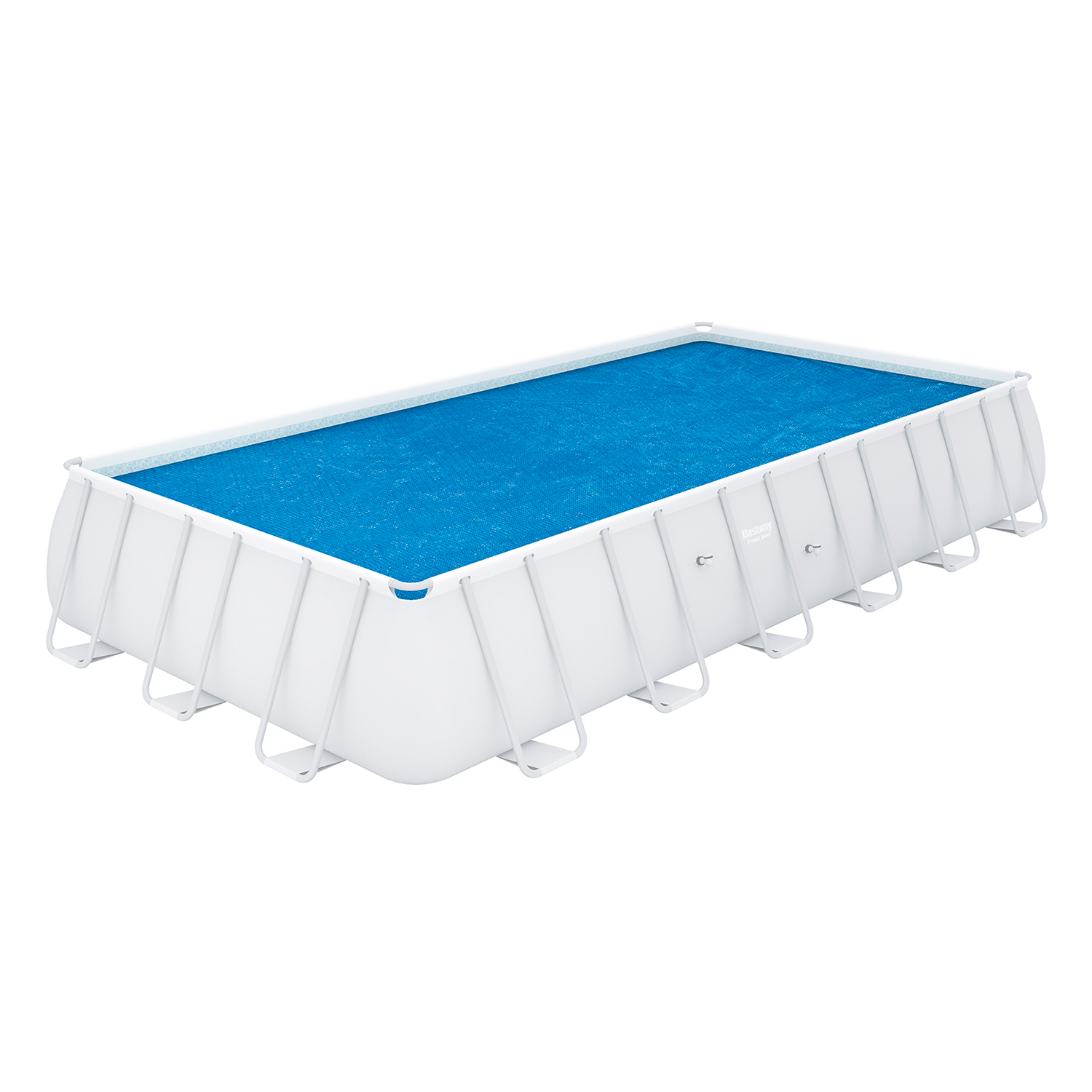 PE Solarabdeckplane 703 x 336 cm, blau, eckig