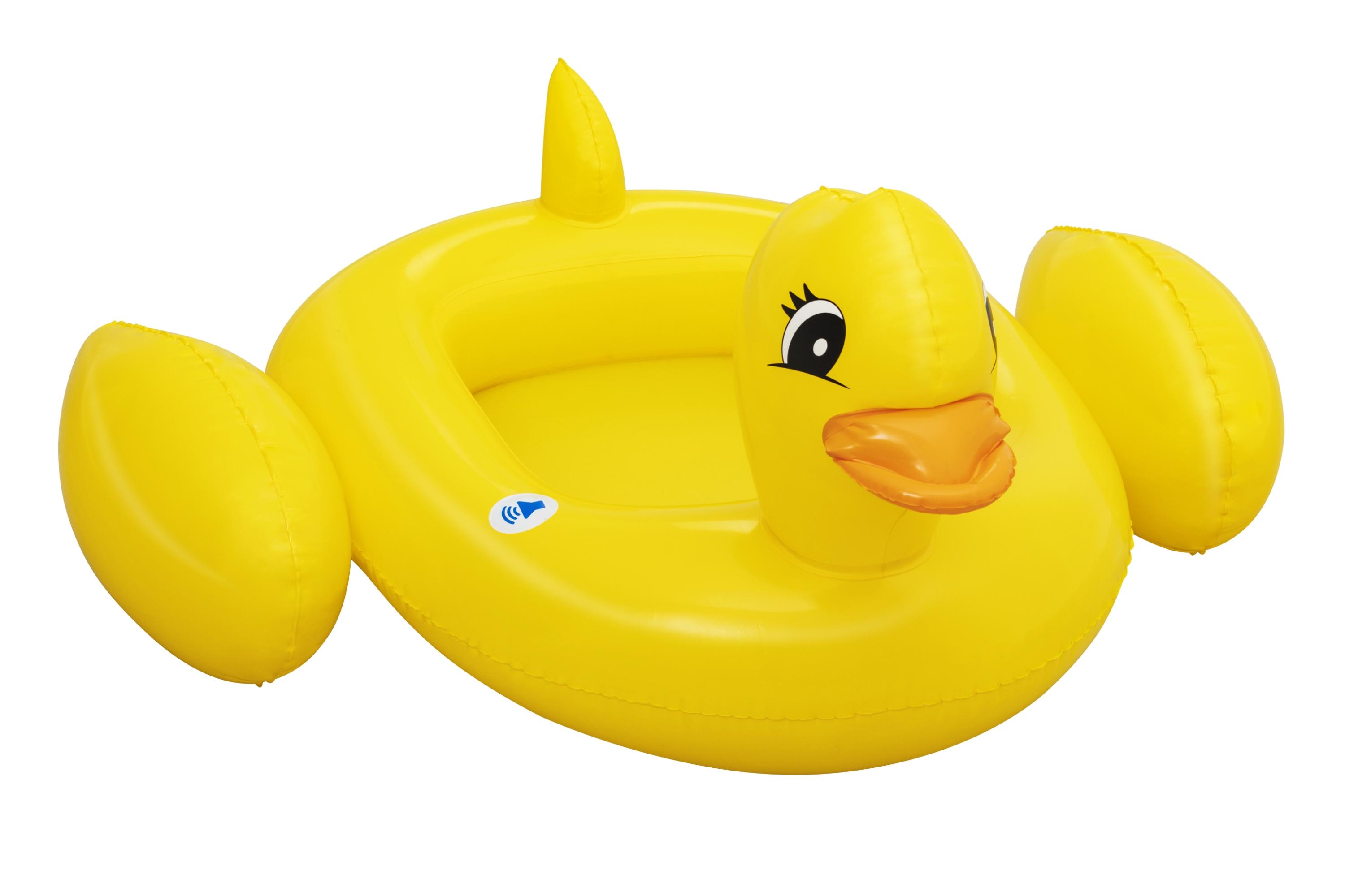 Funspeakers™ Kinder Schlauchboot Ente mit integriertem Lautsprecher 102 x 99 cm