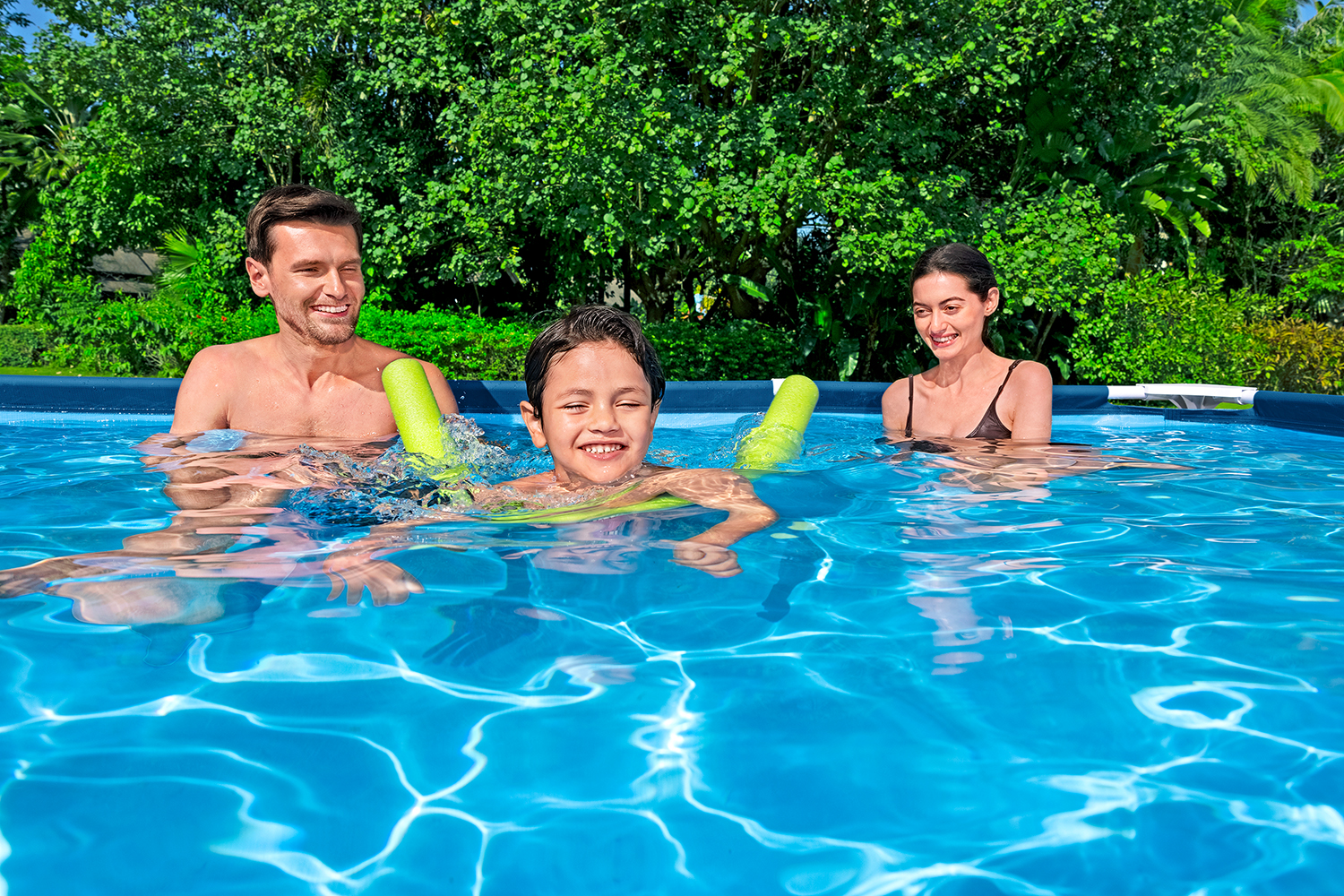 Steel Pro® Frame Pool ohne Pumpe 300 x 201 x 66 cm, dunkelblau, eckig