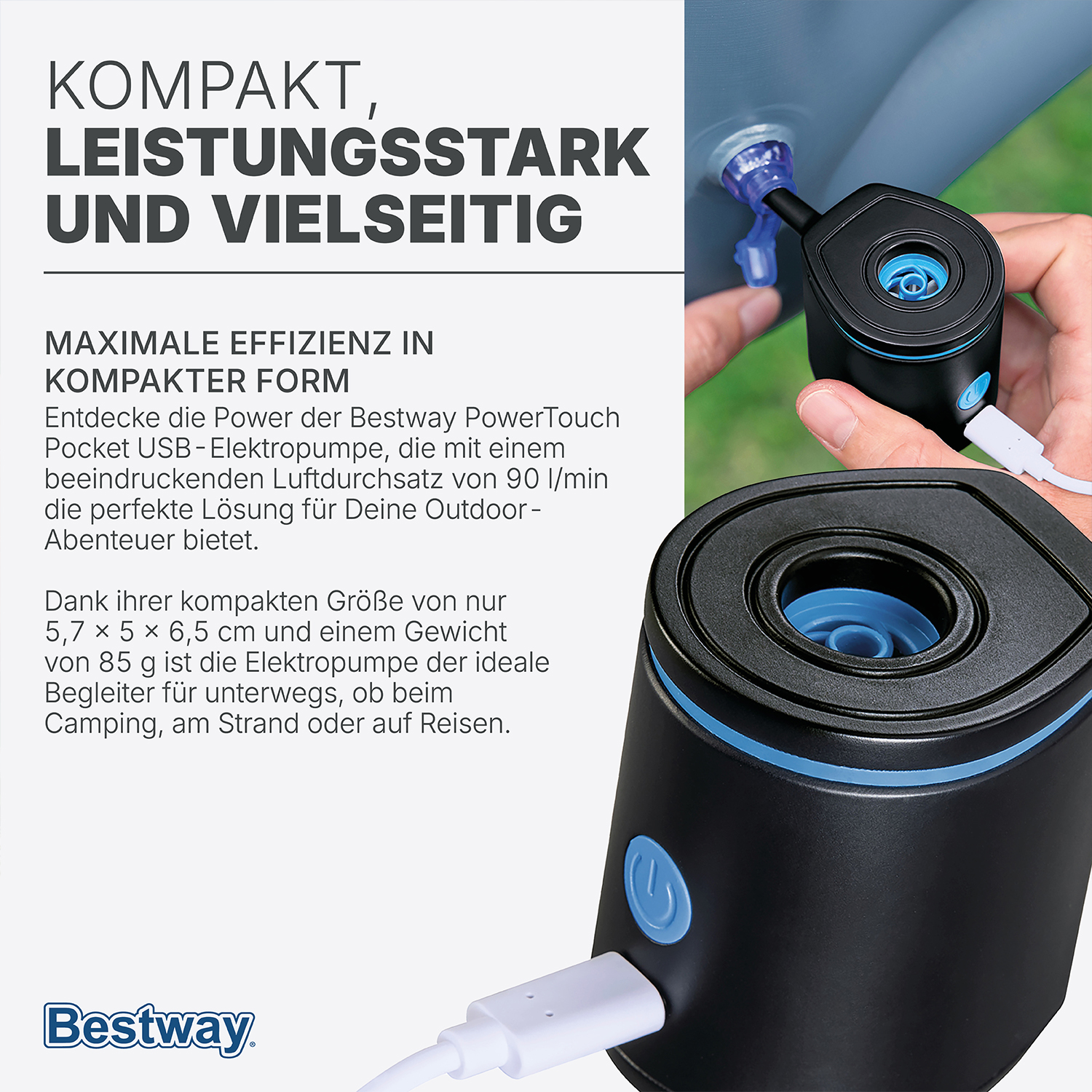 PowerTouch Pocket™ USB-Elektropumpe 90 l/min PowerTouch Pocket™ USB-Elektropumpe 90 l/min