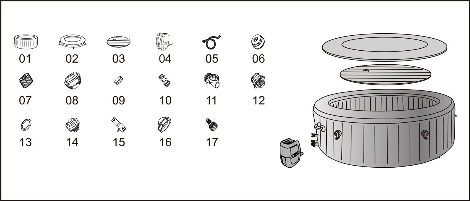 Bestway® Spare Part Gear (water inlet) for LAY-Z-SPA® AirJet™ whirlpools Bestway® Spare Part Gear (water inlet) for LAY-Z-SPA® AirJet™ whirlpools