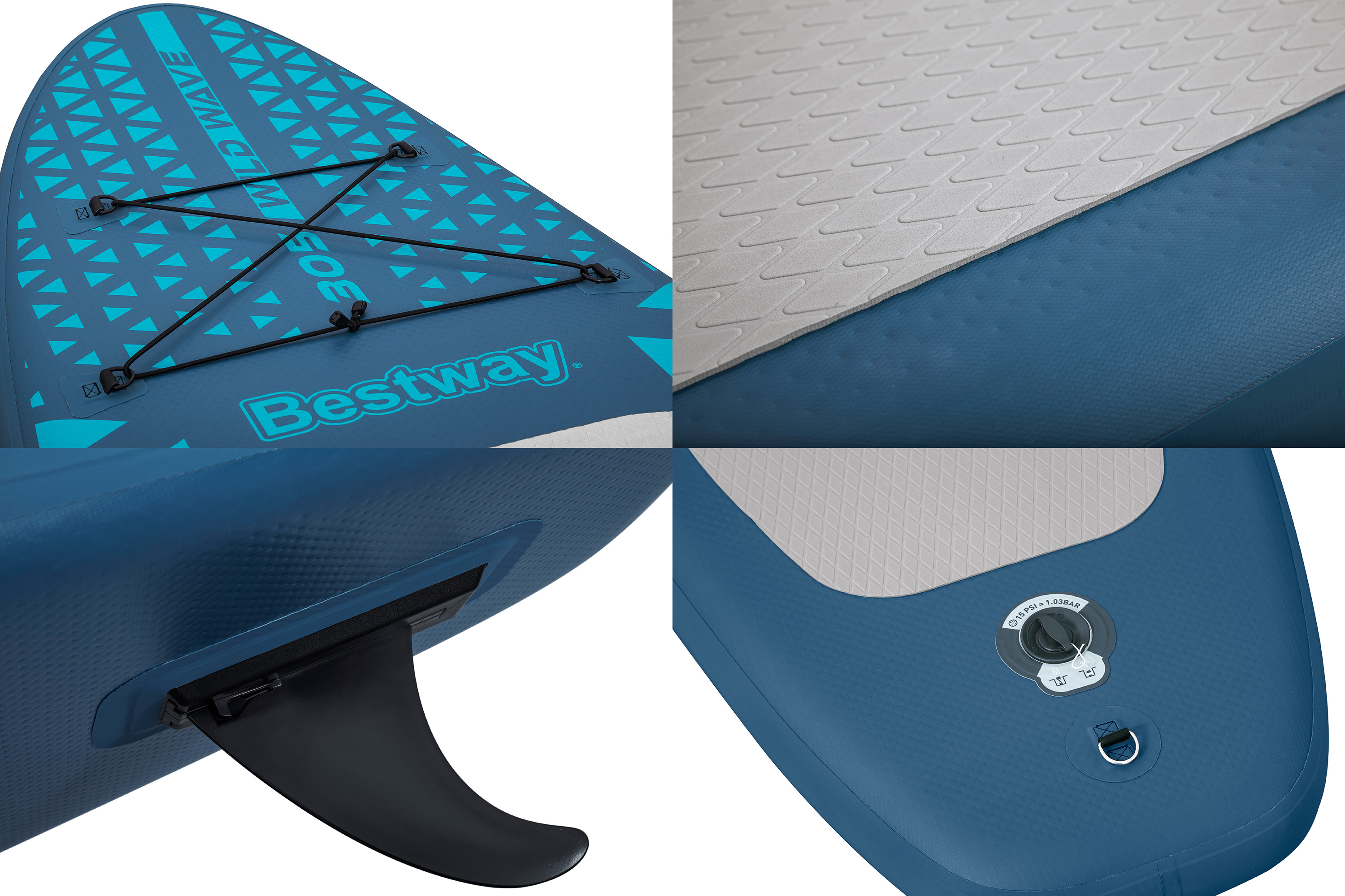 SUP Allround Board-Set Wildwave™ 305 x 76 x 12 cm