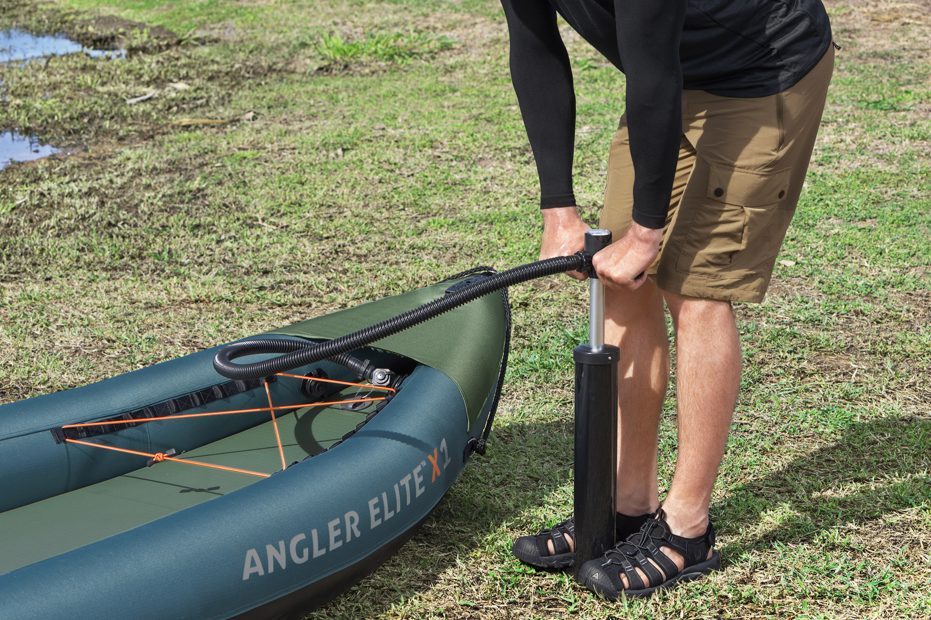 Hydro Force® Kajak Set Angler Elite™ mit Anglersitz 380 x 99 x 37 cm