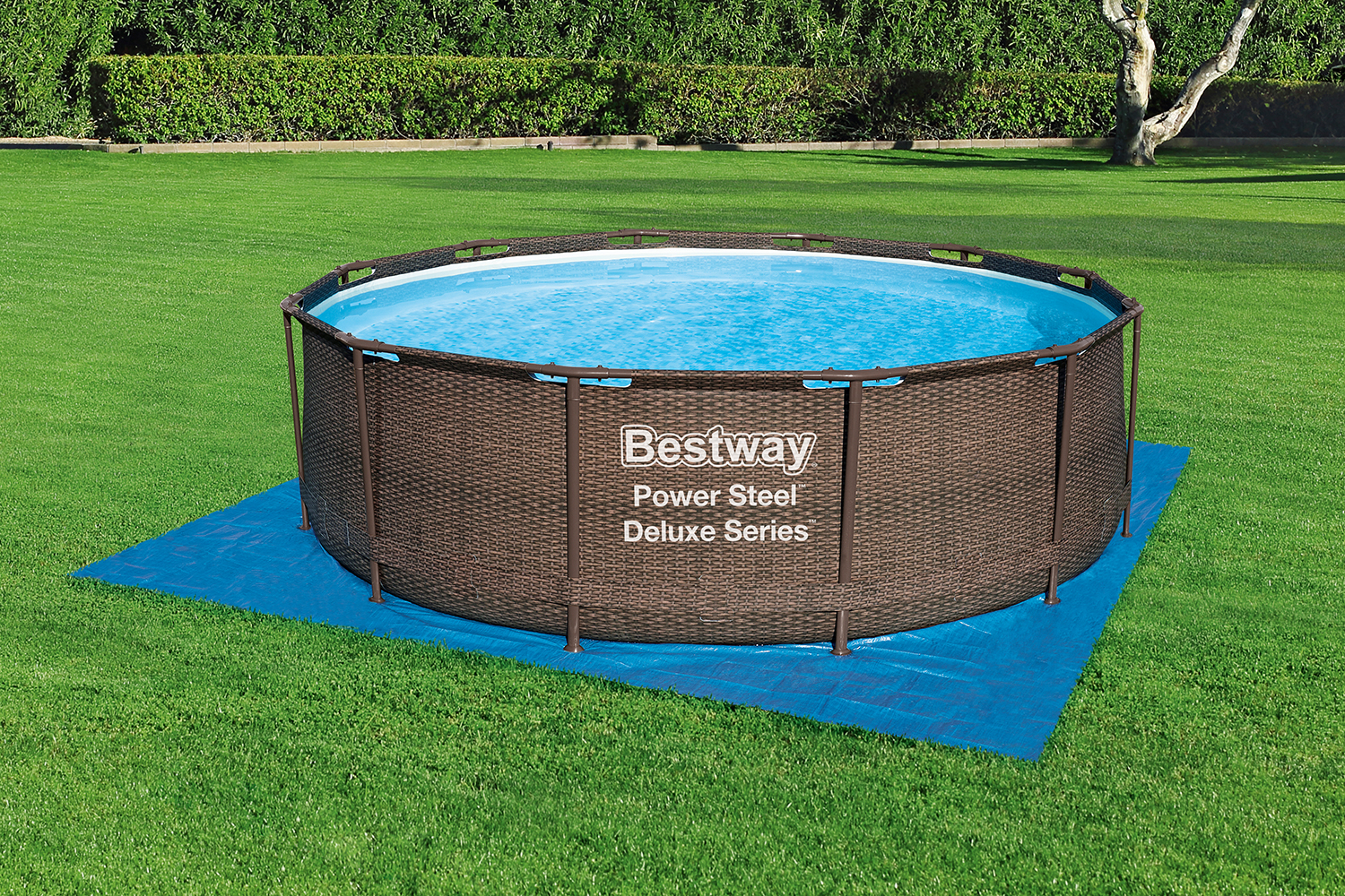 Flowclear™ PE-Bodenplane 396 x 396 cm, blau, quadratisch Flowclear™ PE-Bodenplane 396 x 396 cm, blau, quadratisch