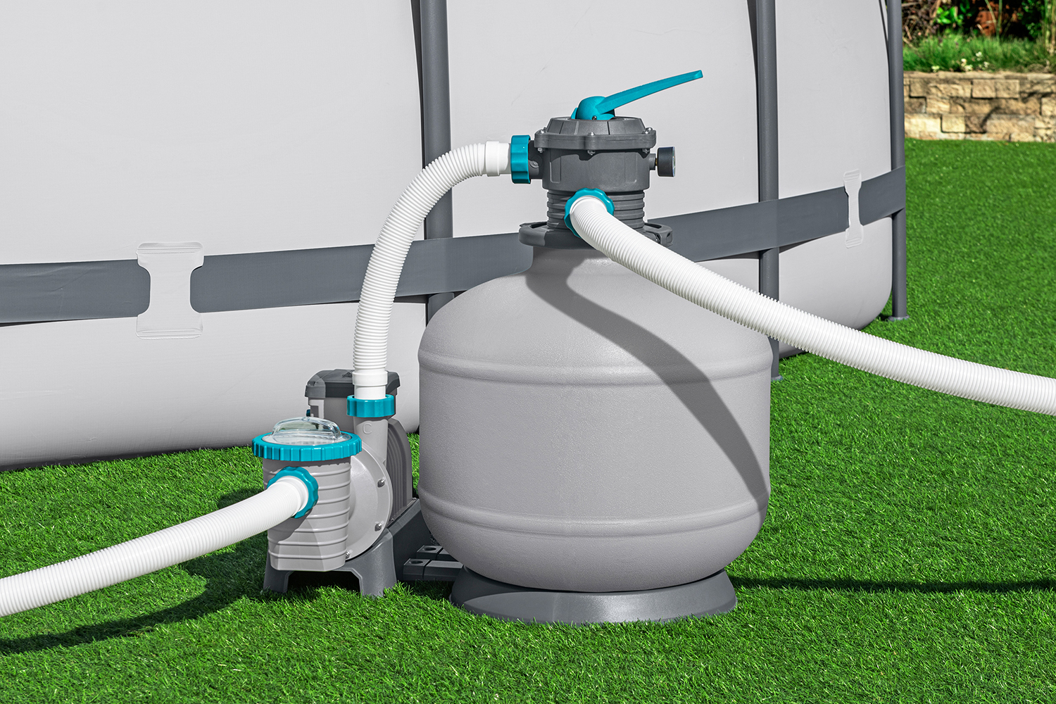 Sandfilteranlage mit Zeitschaltuhr 11.355 l/h, 500 W Sandfilteranlage mit Zeitschaltuhr 11.355 l/h, 500 W