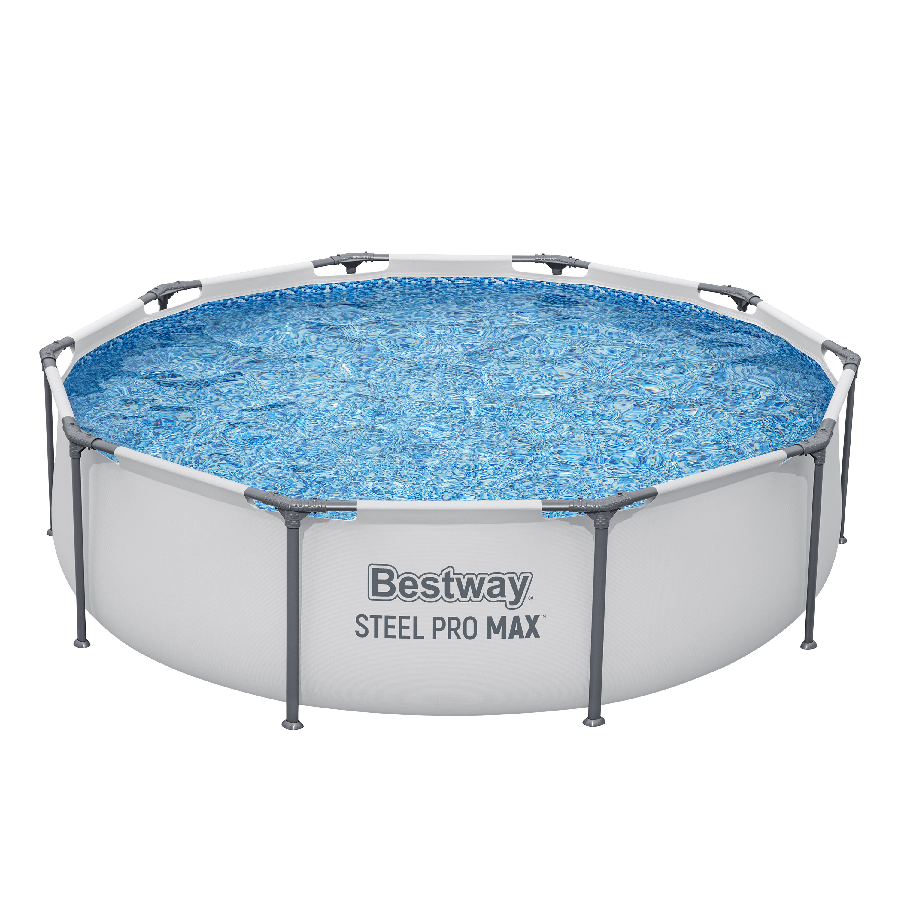 Steel Pro MAX™ Frame Pool ohne Pumpe Ø 305 x 76 cm, lichtgrau, rund