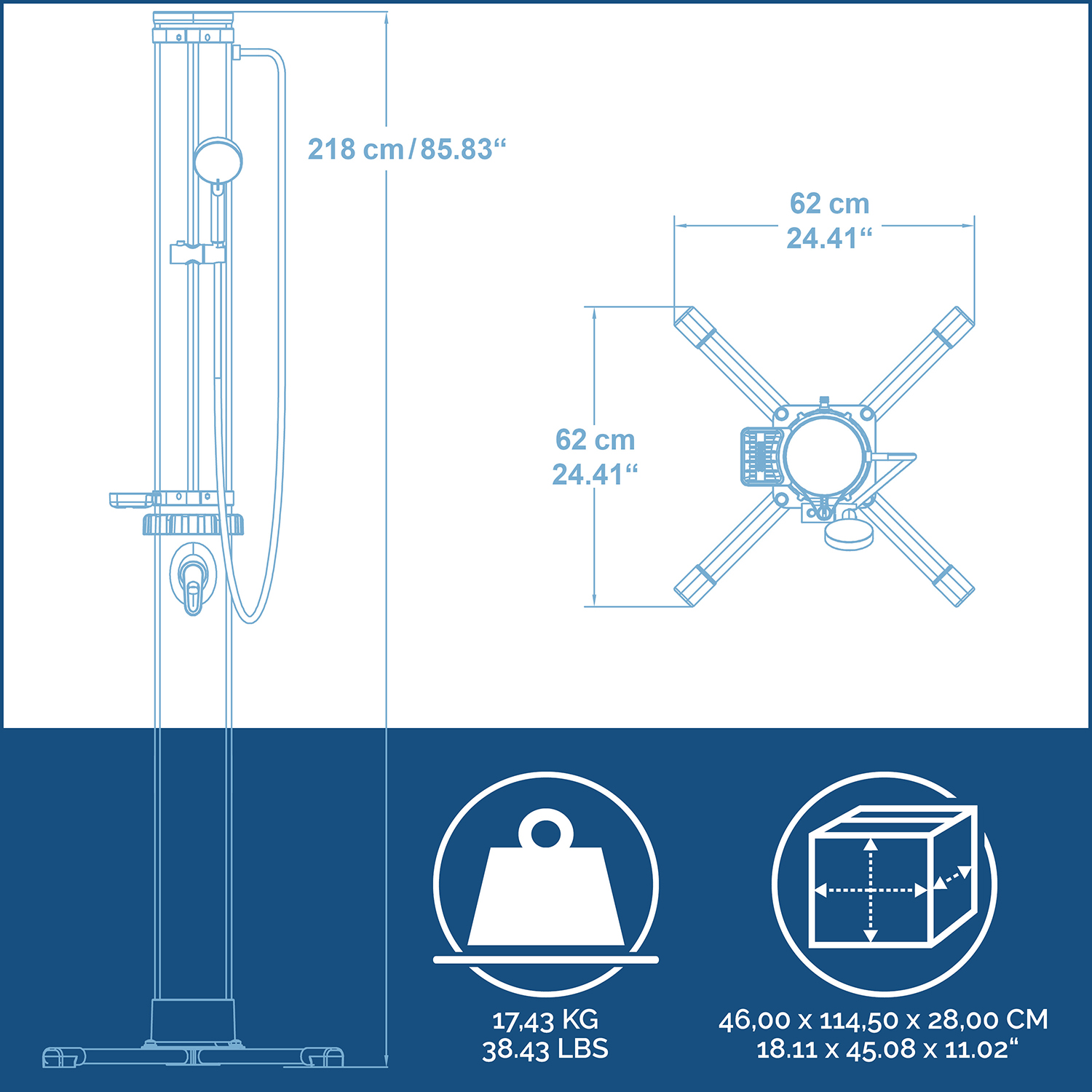 Gartendusche Solarflow™ 35 Liter Gartendusche Solarflow™ 35 Liter