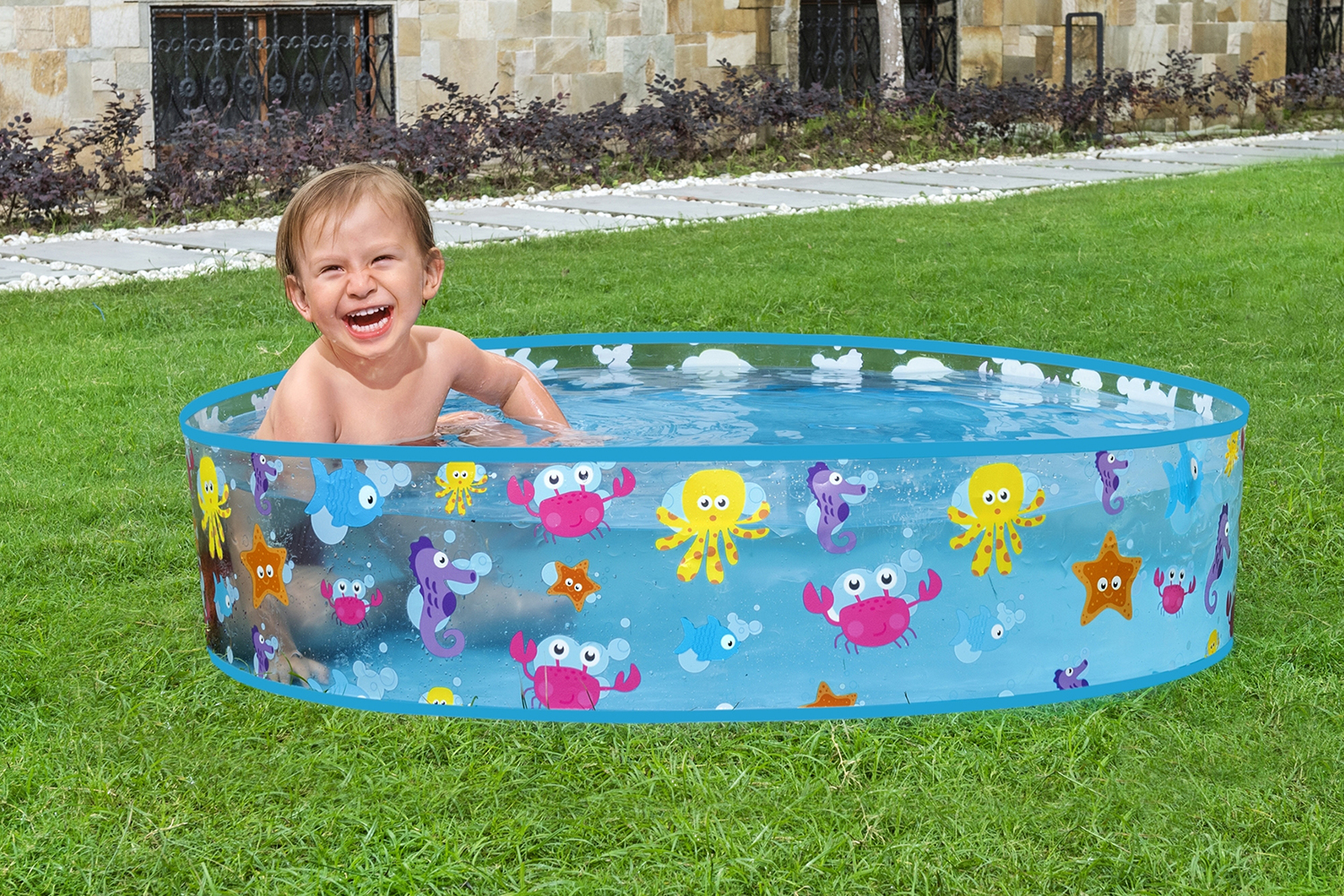 Bestway® ?48" x H10"/?1.22m x H25cm Fill 'N Fun Sparking Sea Pool Bestway® ?48" x H10"/?1.22m x H25cm Fill 'N Fun Sparking Sea Pool