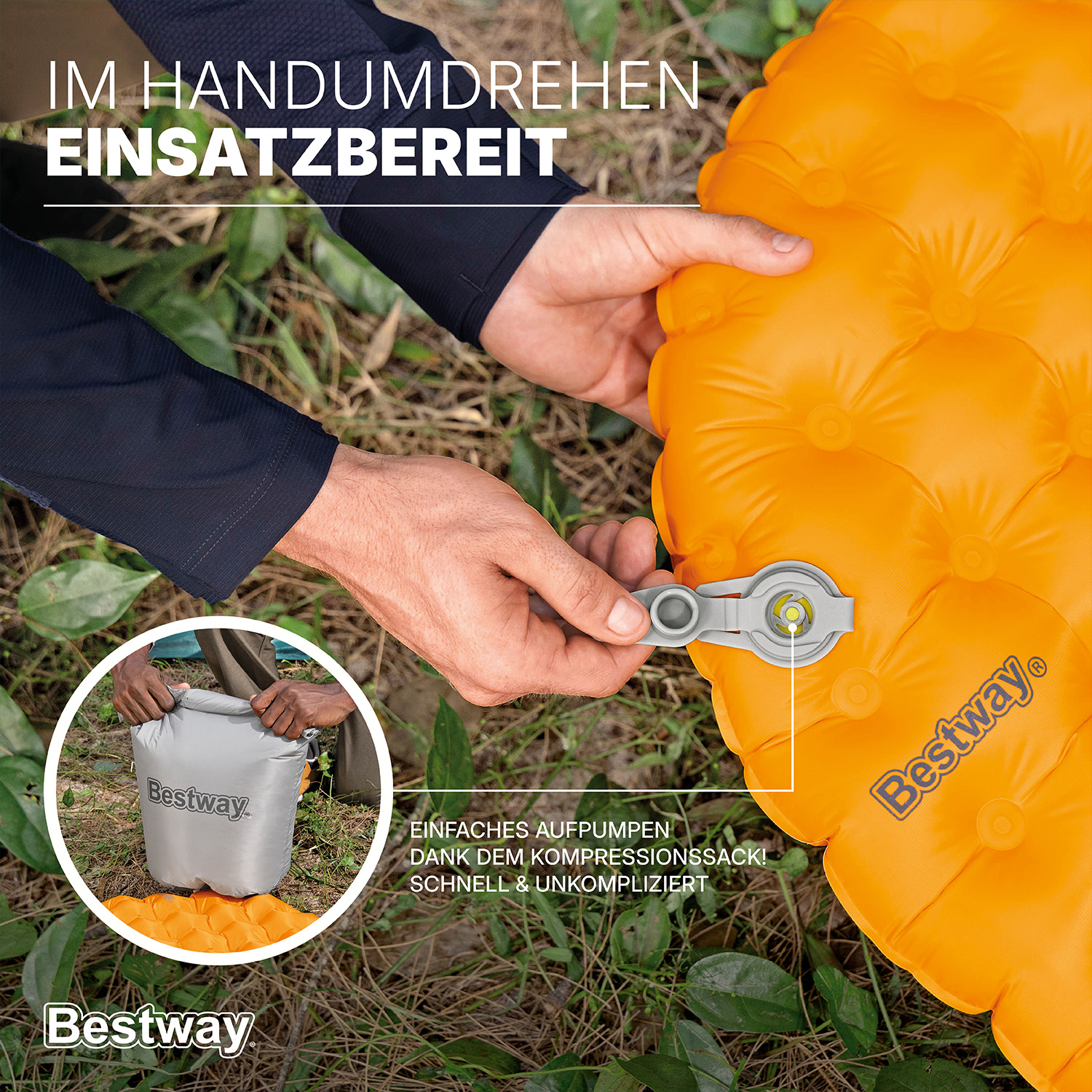 Aufblasbare Single TPU Isomatte Ridgelite™ für Mumienschlafsäcke 183 x 51 x 7,5 cm