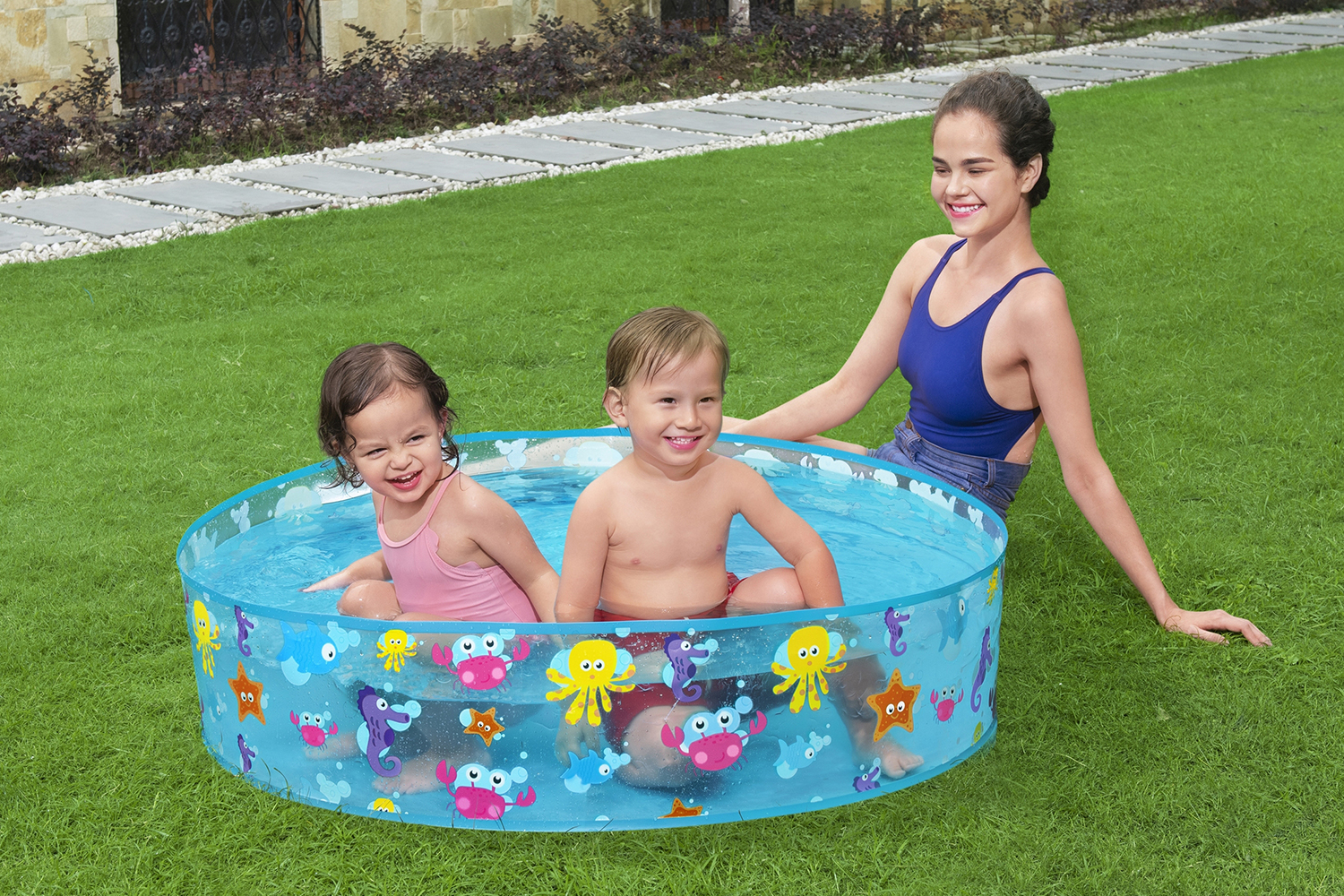 Bestway® ?48" x H10"/?1.22m x H25cm Fill 'N Fun Sparking Sea Pool Bestway® ?48" x H10"/?1.22m x H25cm Fill 'N Fun Sparking Sea Pool