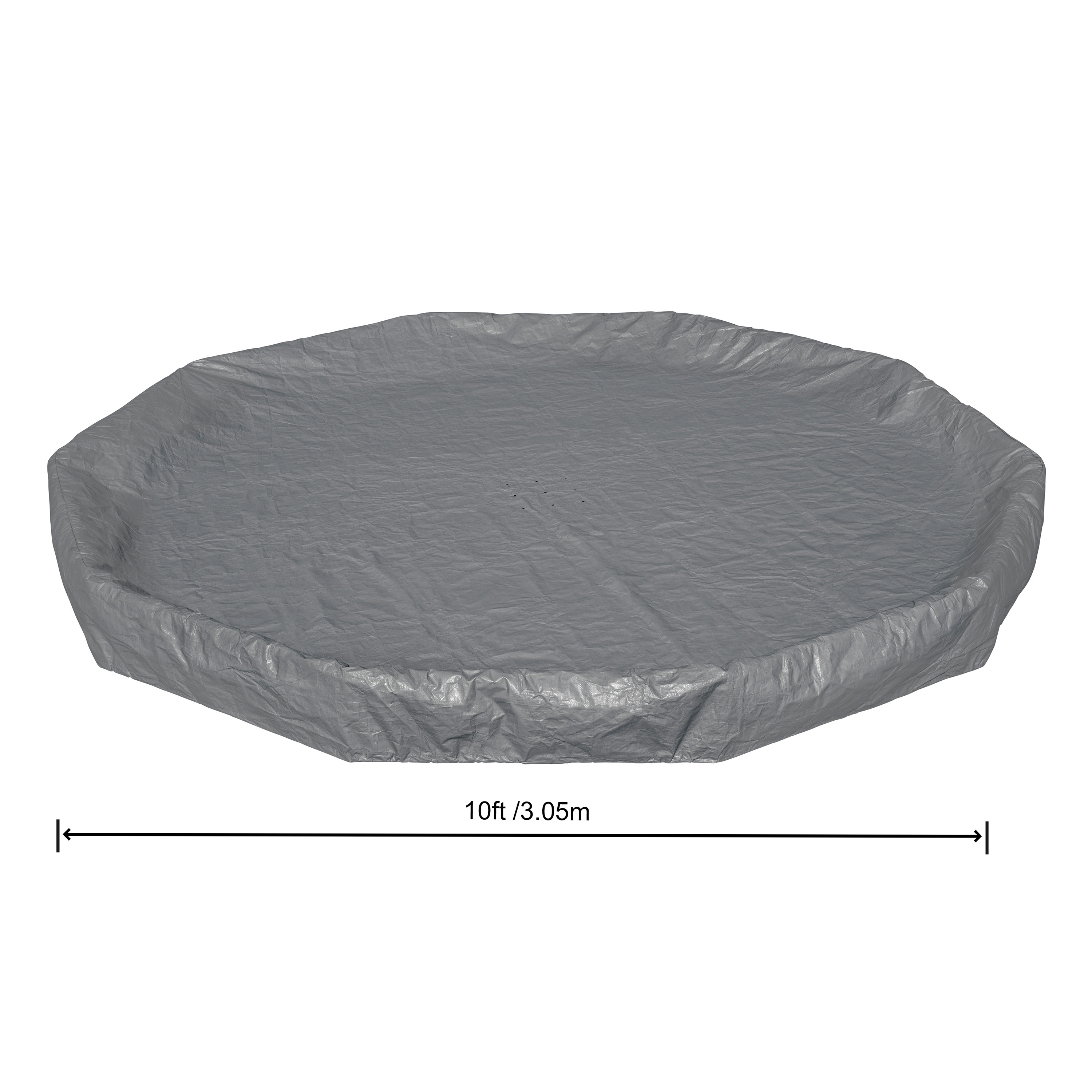 Winterfeste Premium Abdeckplane Ø 305 cm, grau, rund