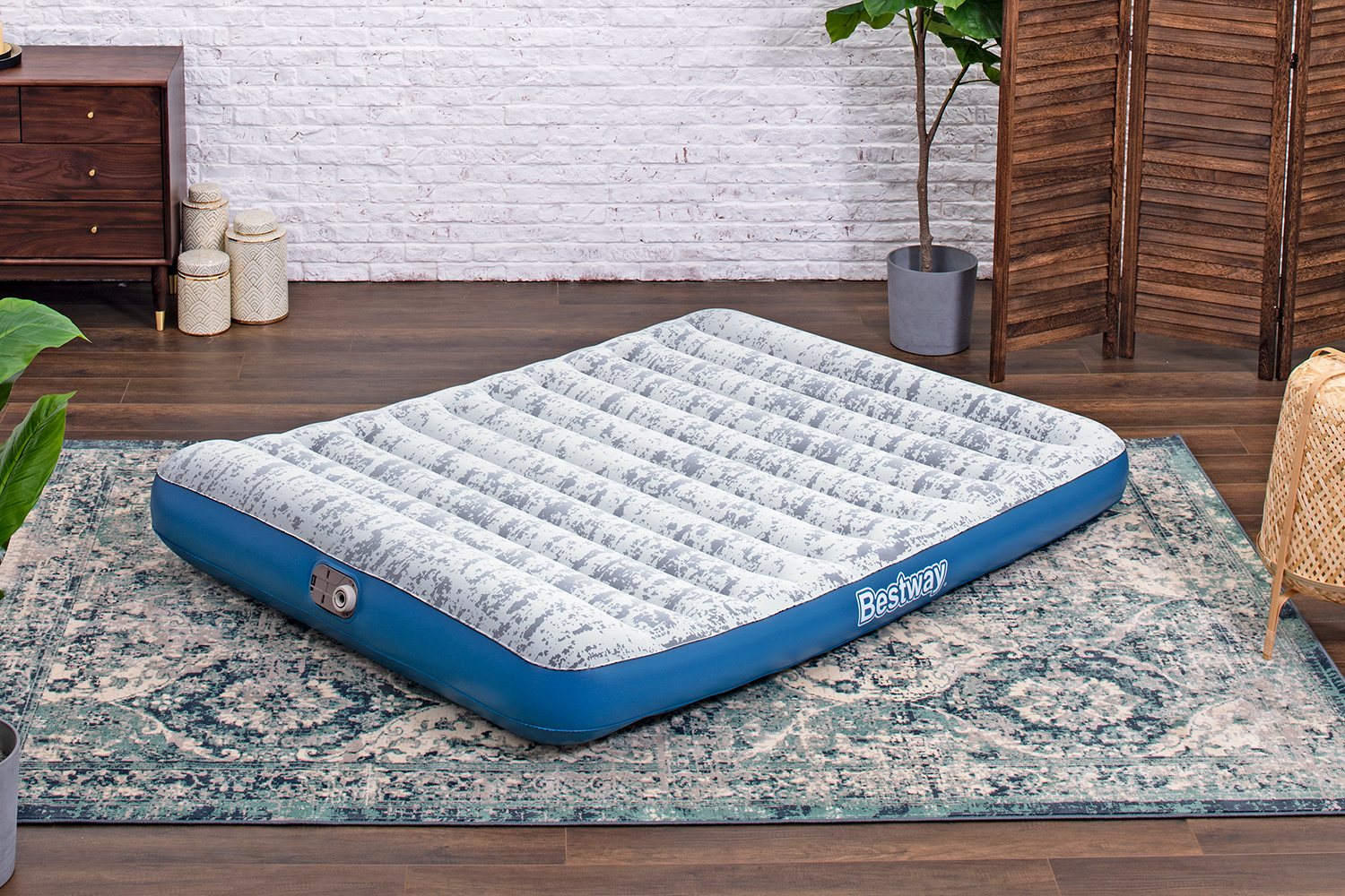 TriTech® Doppelluftbett Fashion Flock™ mit integrierter Elektropumpe 203 x 152 x 30 cm